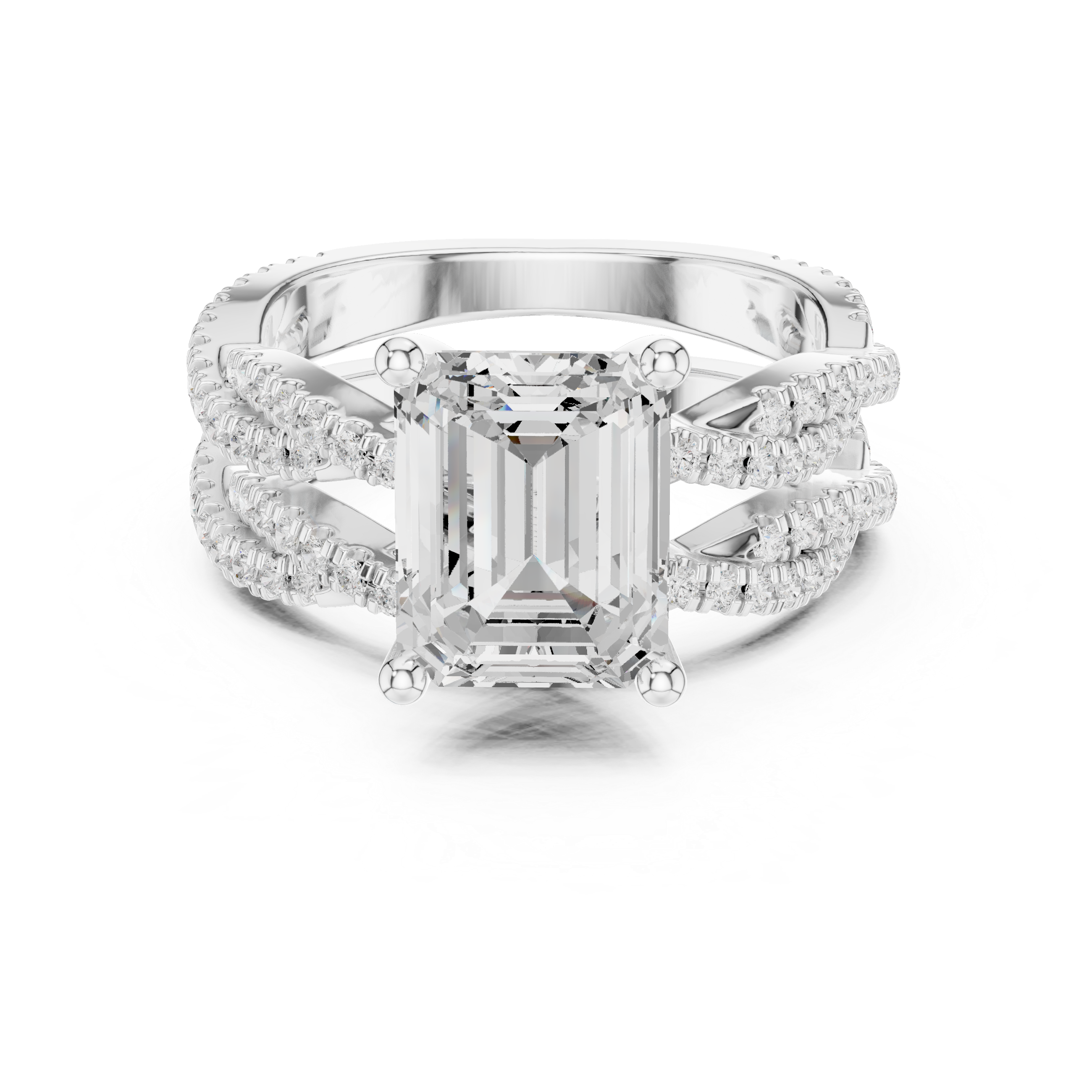 Sweet Clover Lab Grown Diamond V Shaped Ring