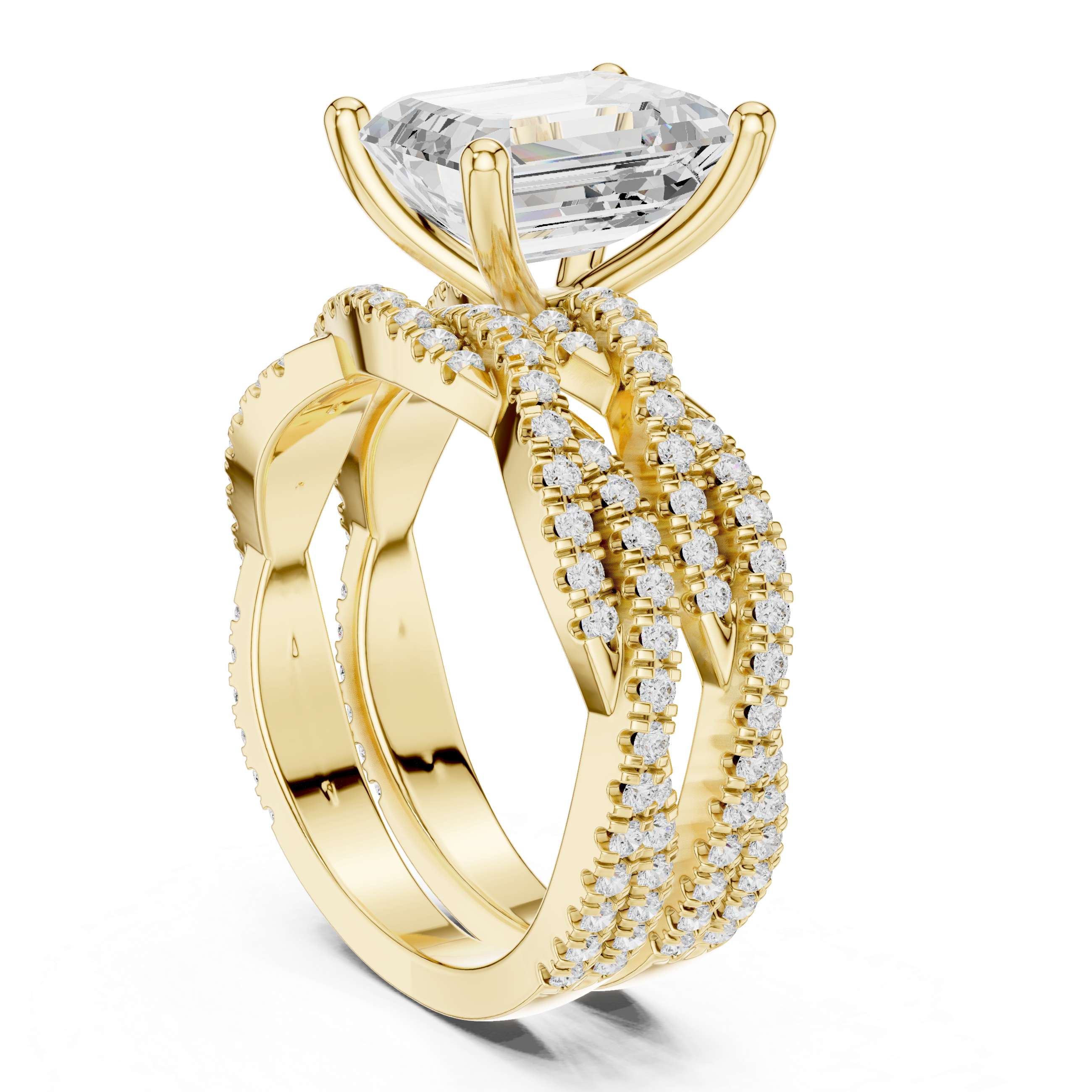 Sweet Clover Lab Grown Diamond V Shaped Ring