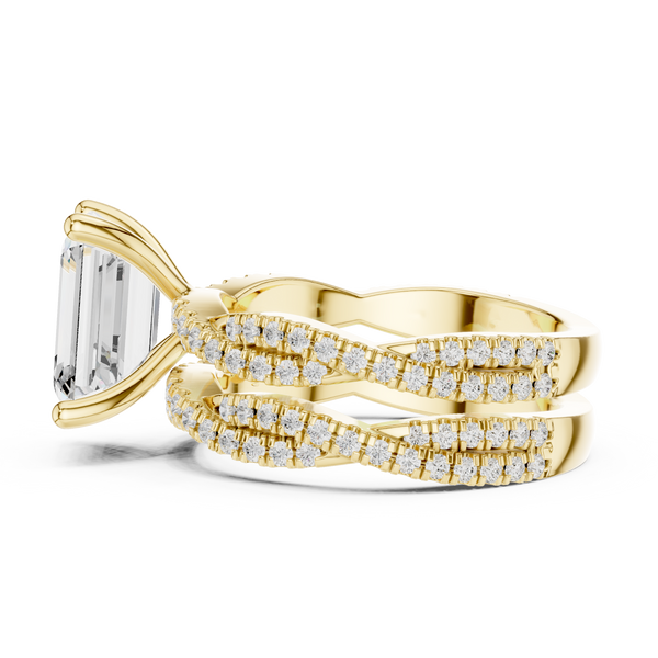 Sweet Clover Lab Grown Diamond V Shaped Ring
