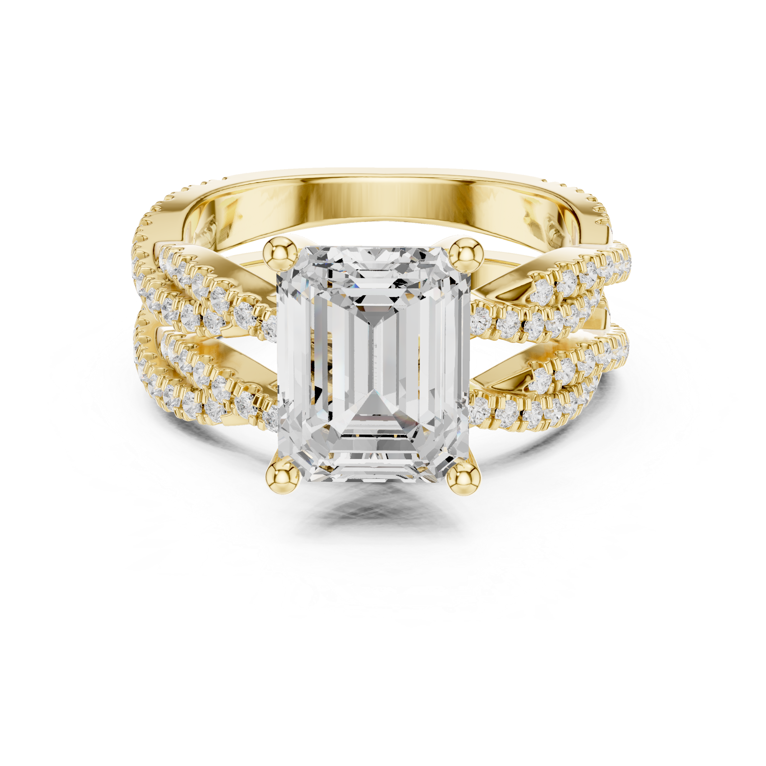 Sweet Clover Lab Grown Diamond V Shaped Ring