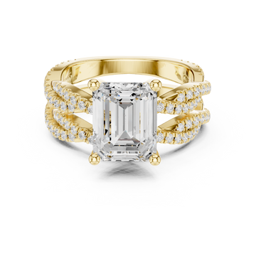 Sweet Clover Lab Grown Diamond V Shaped Ring