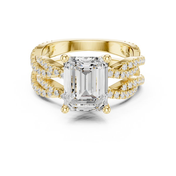 Sweet Clover Lab Grown Diamond V Shaped Ring