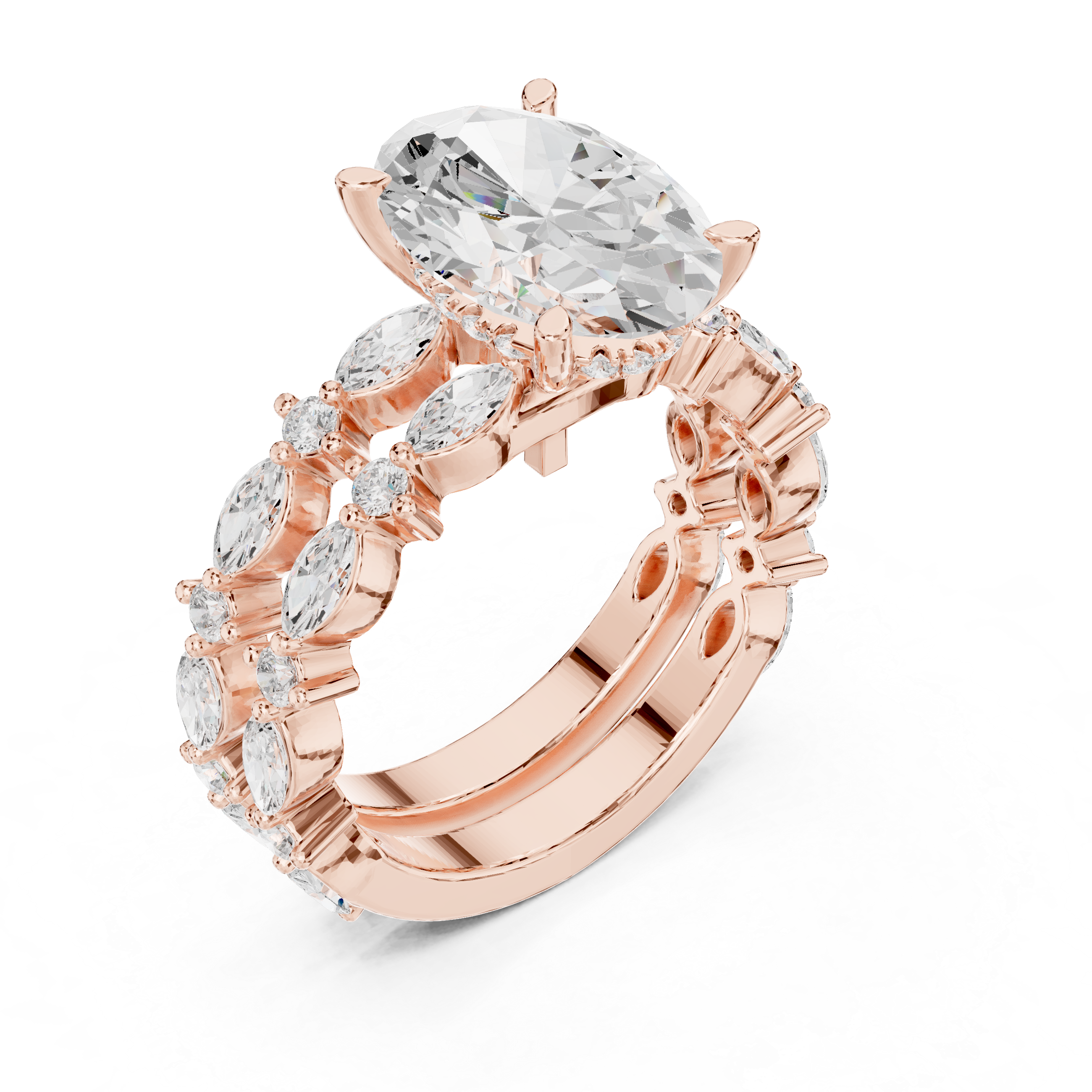 Coral Reef Lab Grown Diamond Two Tone Solitaire
