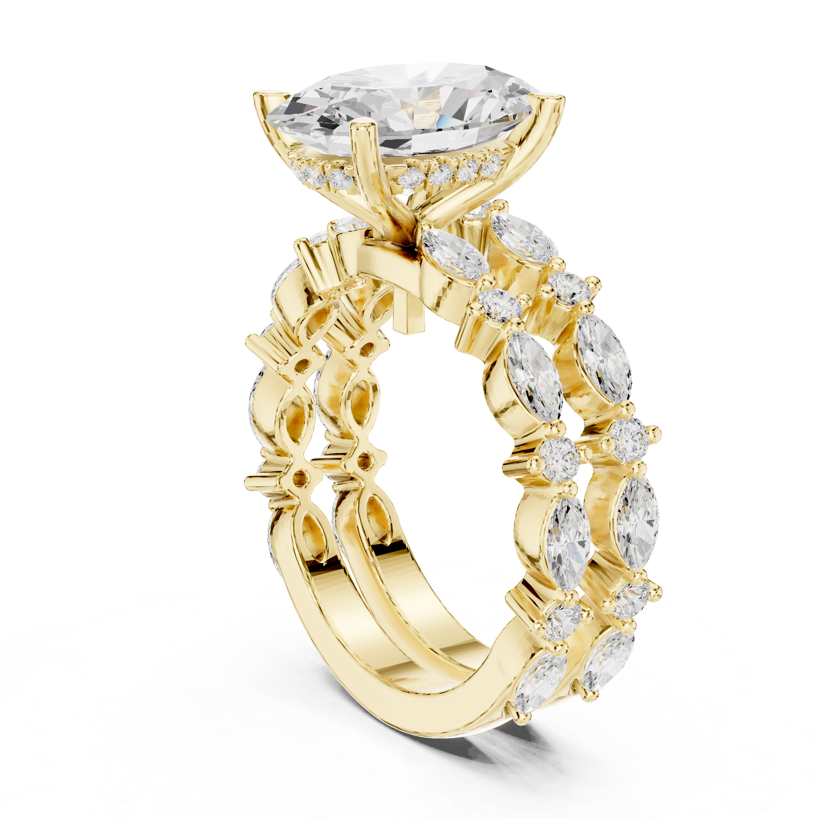Coral Reef Lab Grown Diamond Two Tone Solitaire
