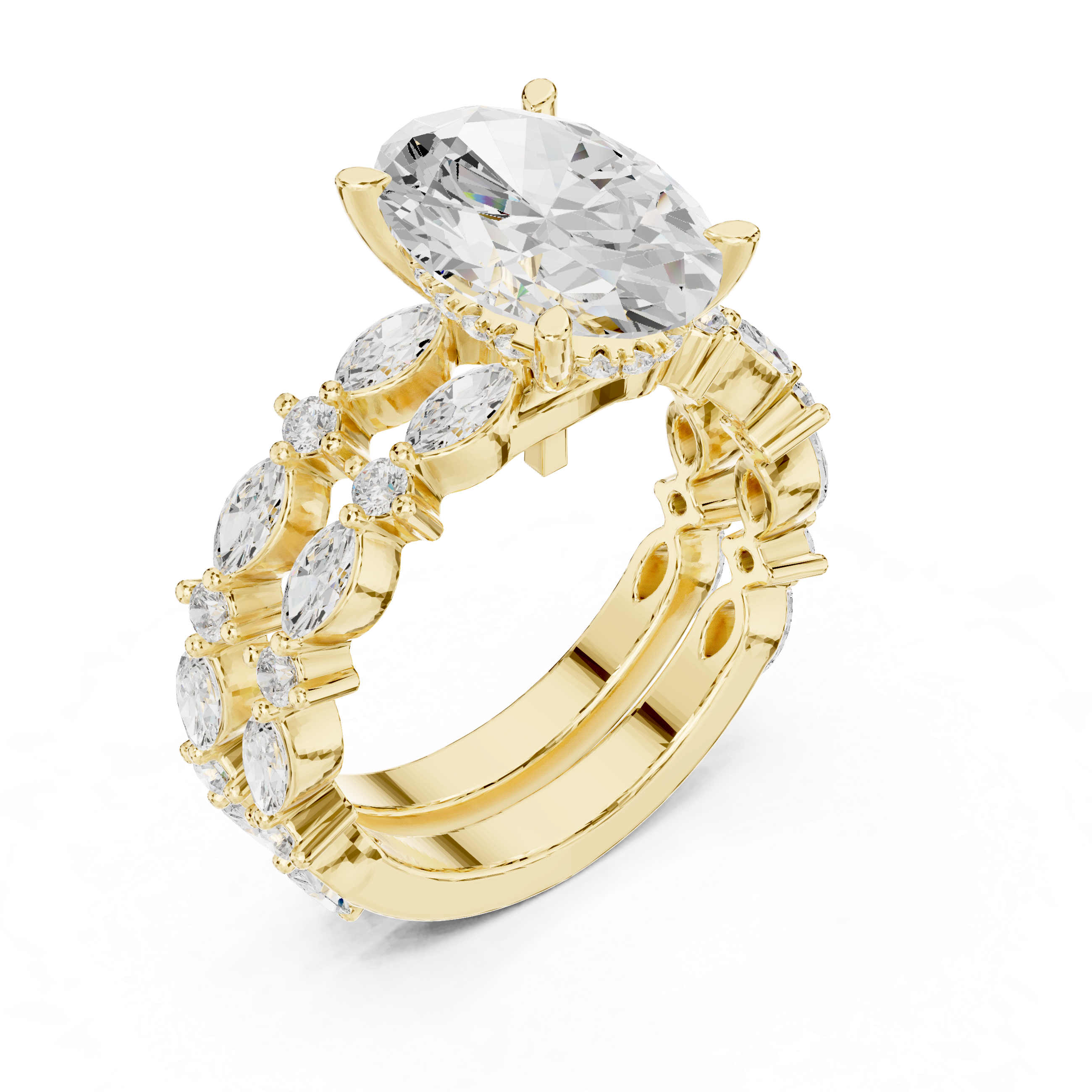 Coral Reef Lab Grown Diamond Two Tone Solitaire