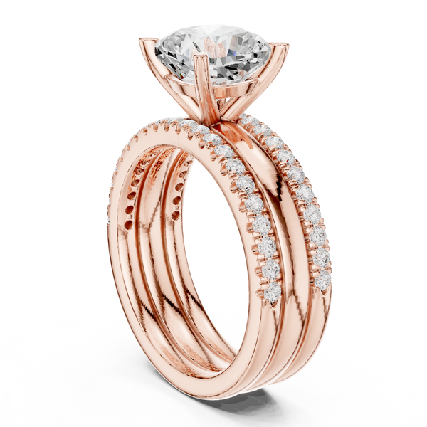 Jasmine Vine Lab Grown Diamond Tiered Halo Ring