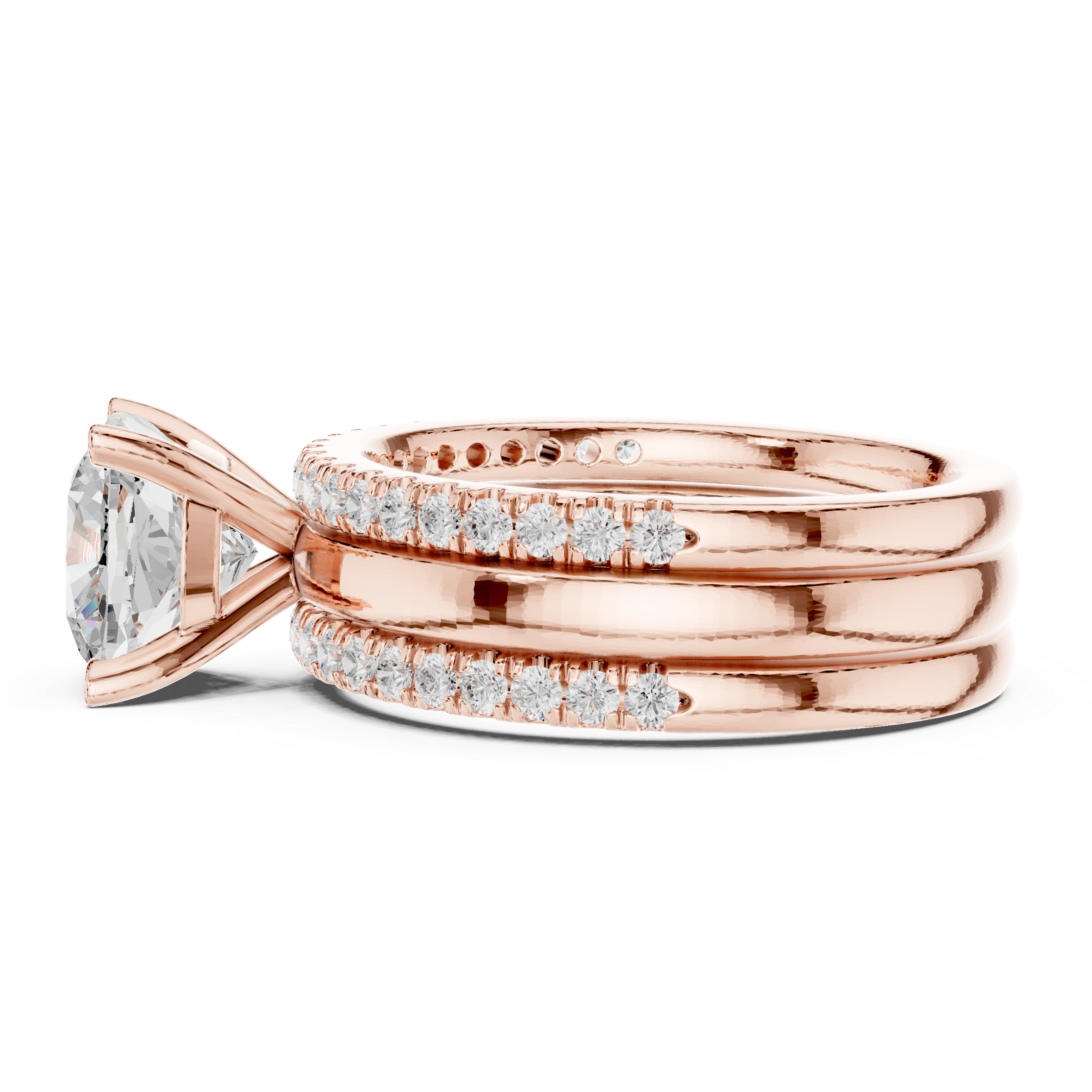 Jasmine Vine Lab Grown Diamond Tiered Halo Ring