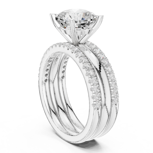 Jasmine Vine Lab Grown Diamond Tiered Halo Ring
