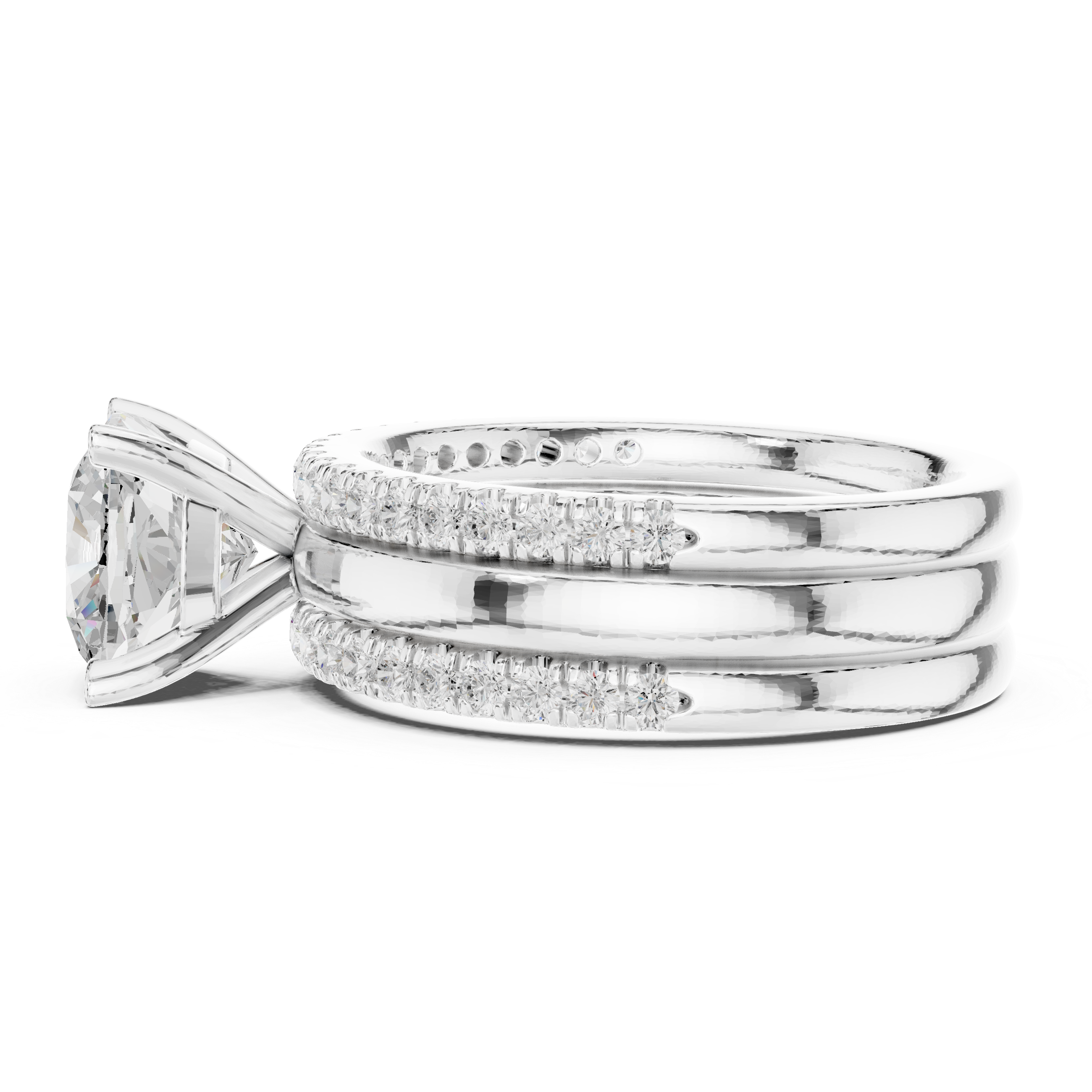 Jasmine Vine Lab Grown Diamond Tiered Halo Ring