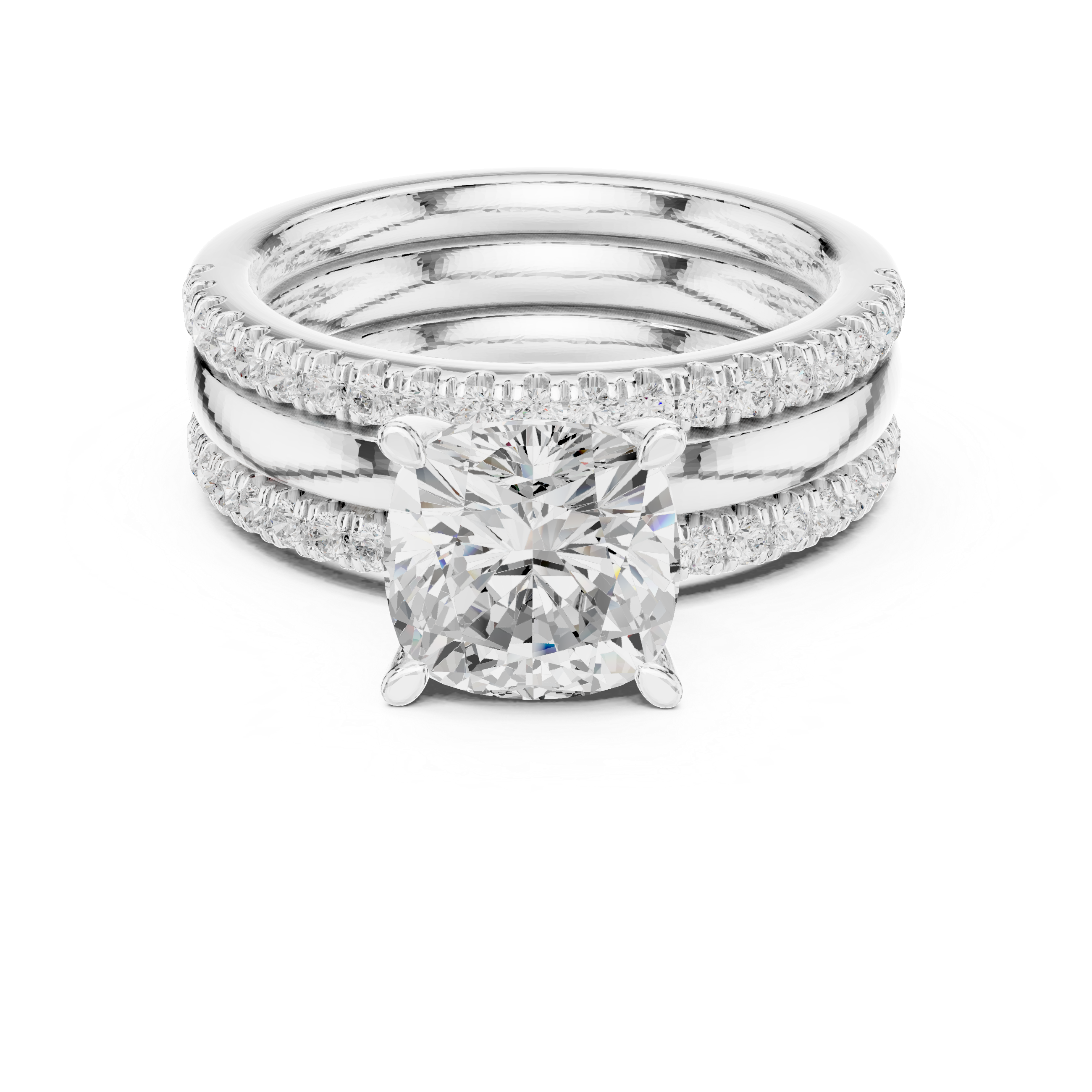 Jasmine Vine Lab Grown Diamond Tiered Halo Ring