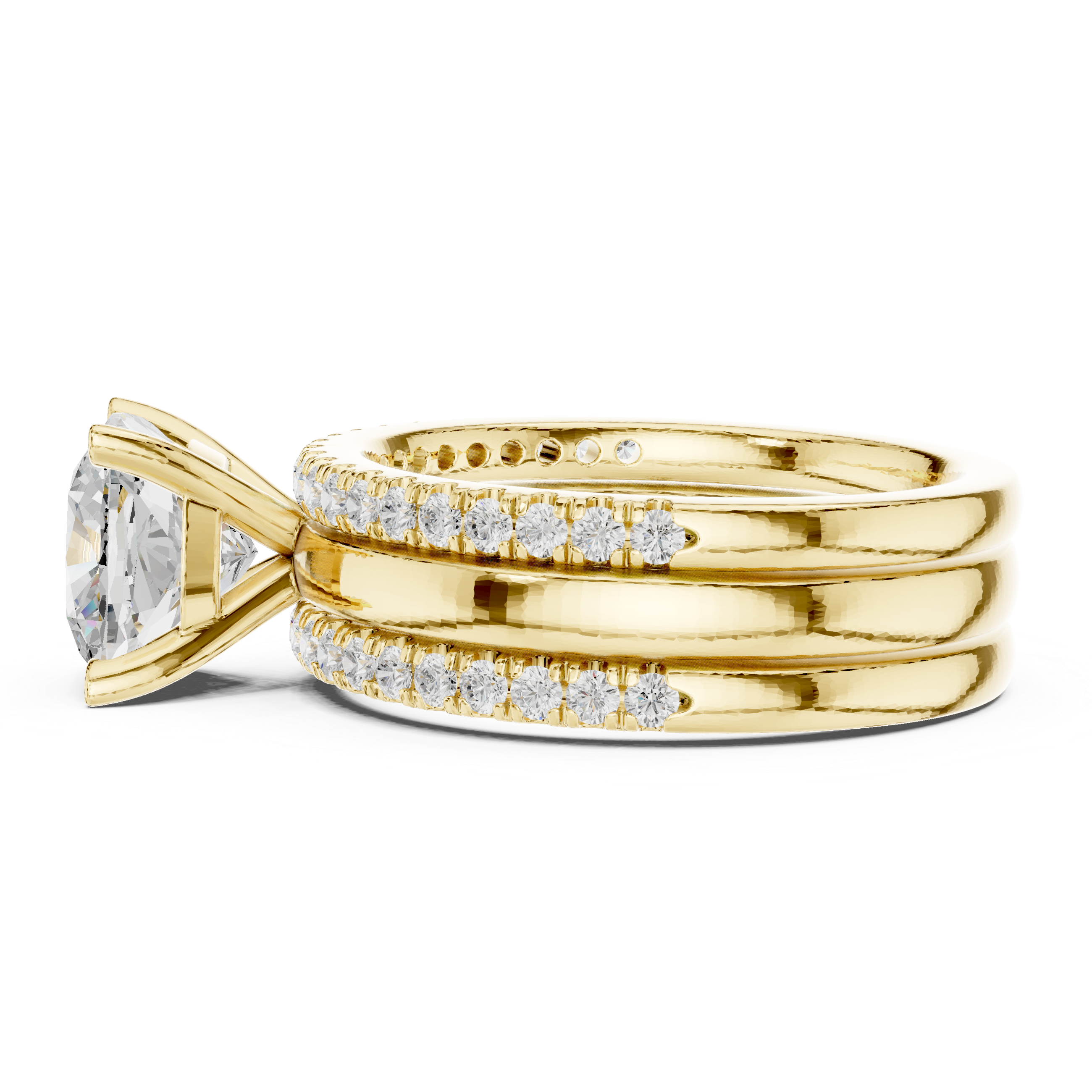 Jasmine Vine Lab Grown Diamond Tiered Halo Ring