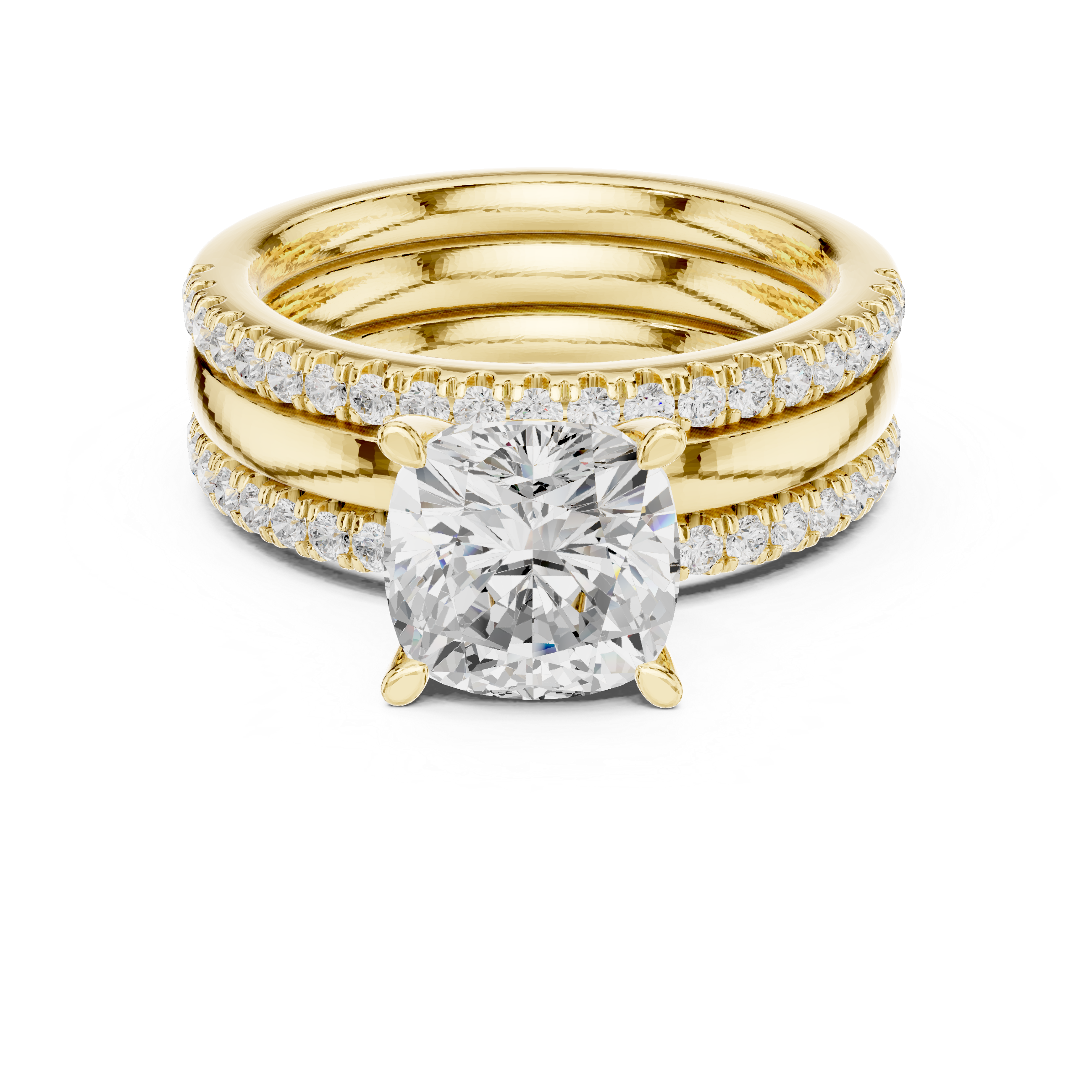 Jasmine Vine Lab Grown Diamond Tiered Halo Ring