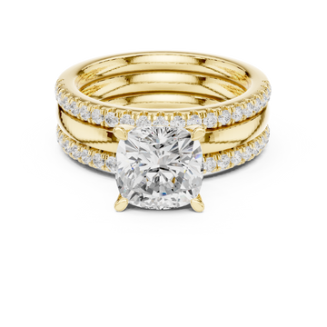 Jasmine Vine Lab Grown Diamond Tiered Halo Ring