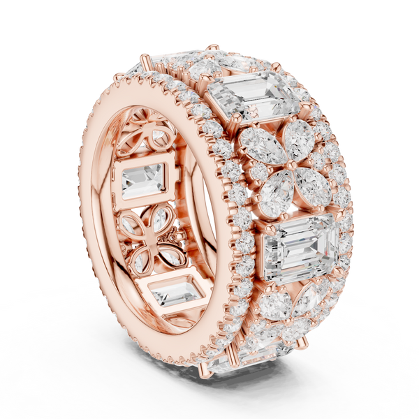 Clover Field Lab Grown Diamond Scroll Work Ring