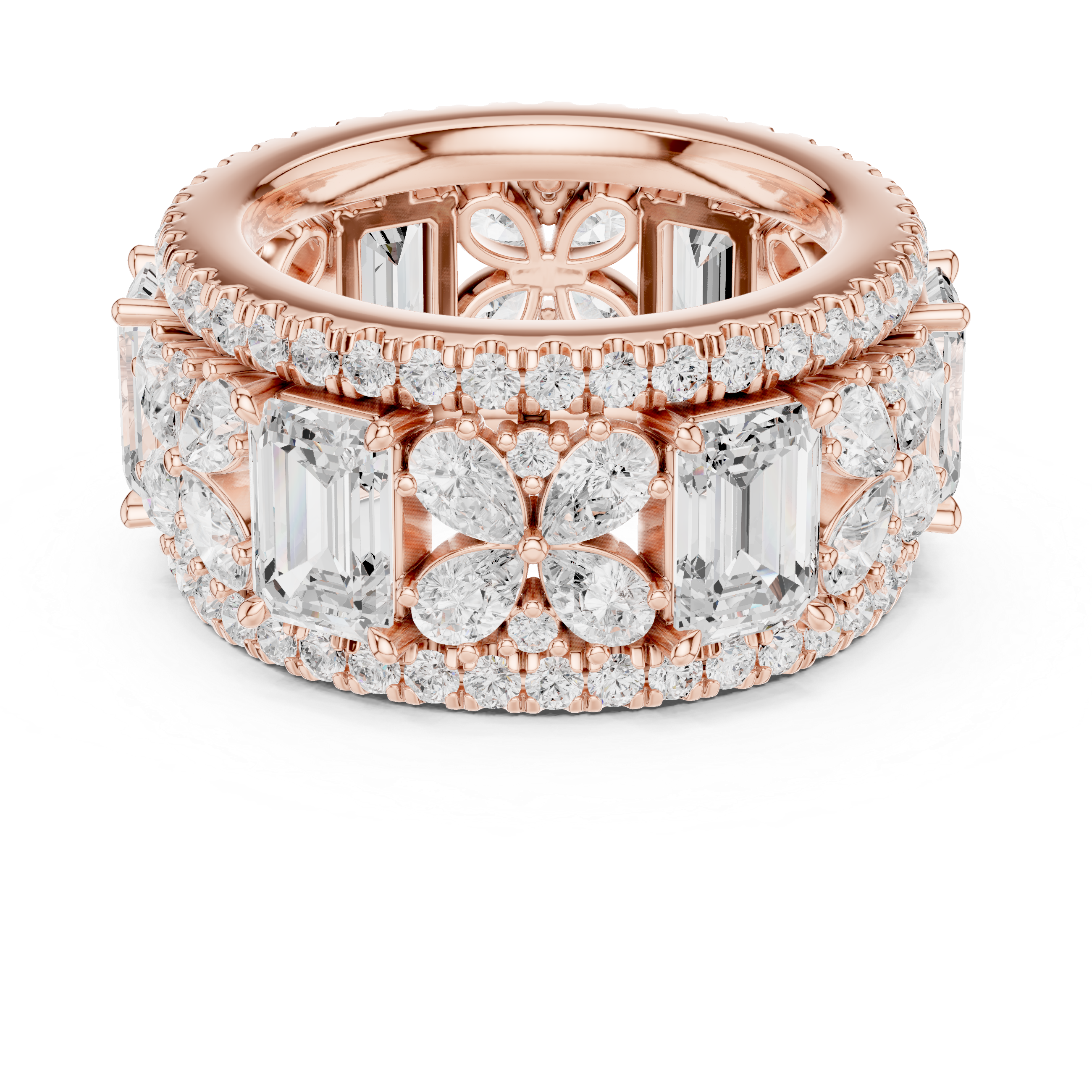 Clover Field Lab Grown Diamond Scroll Work Ring
