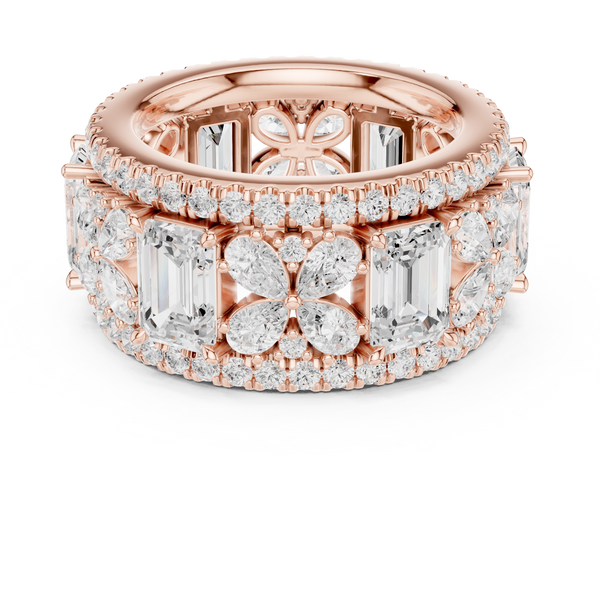Clover Field Lab Grown Diamond Scroll Work Ring