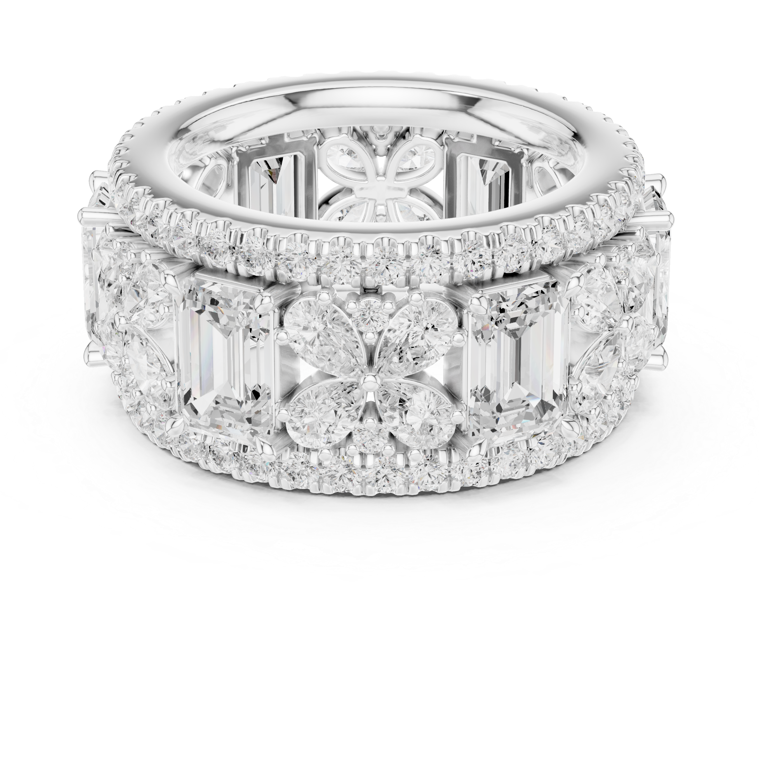 Clover Field Lab Grown Diamond Scroll Work Ring