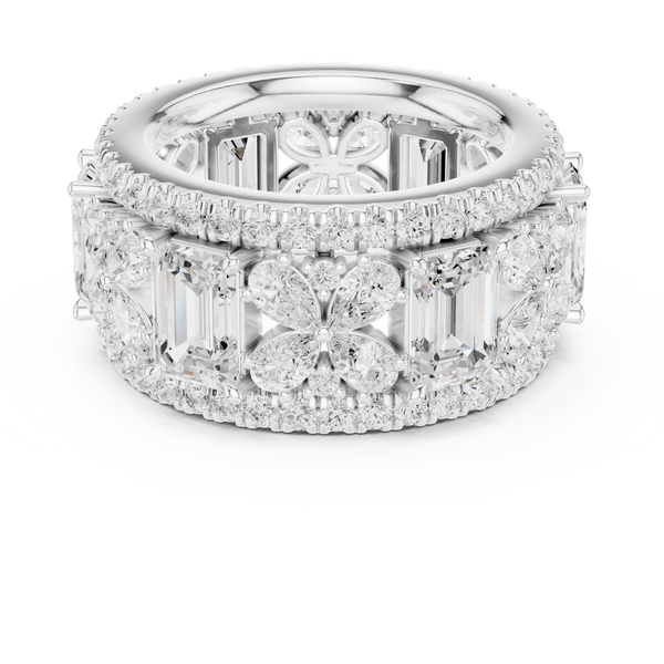 Clover Field Lab Grown Diamond Scroll Work Ring