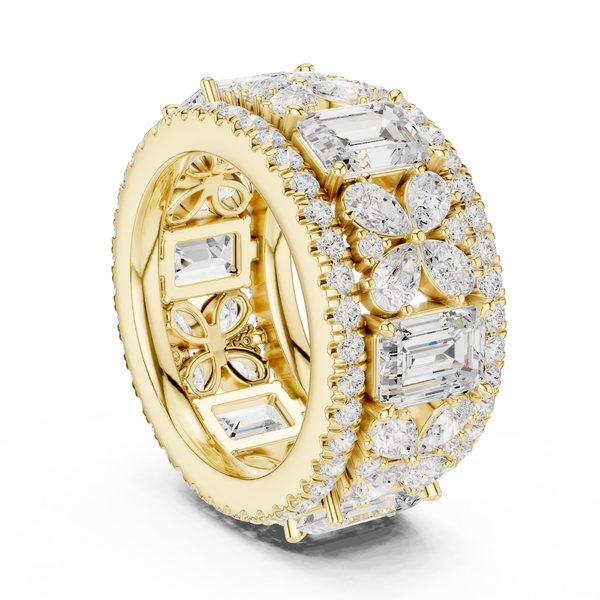 Clover Field Lab Grown Diamond Scroll Work Ring