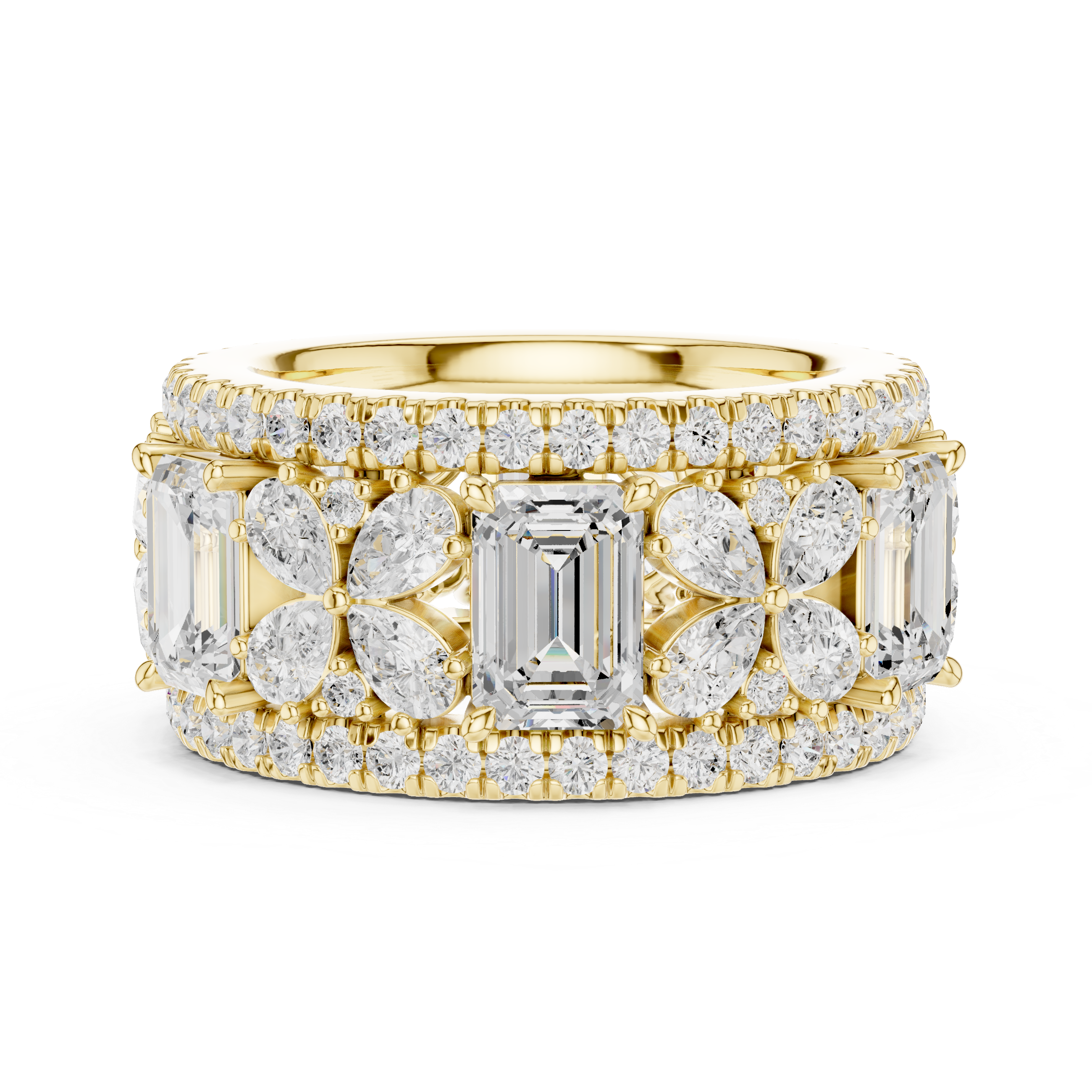Clover Field Lab Grown Diamond Scroll Work Ring