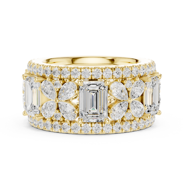 Clover Field Lab Grown Diamond Scroll Work Ring
