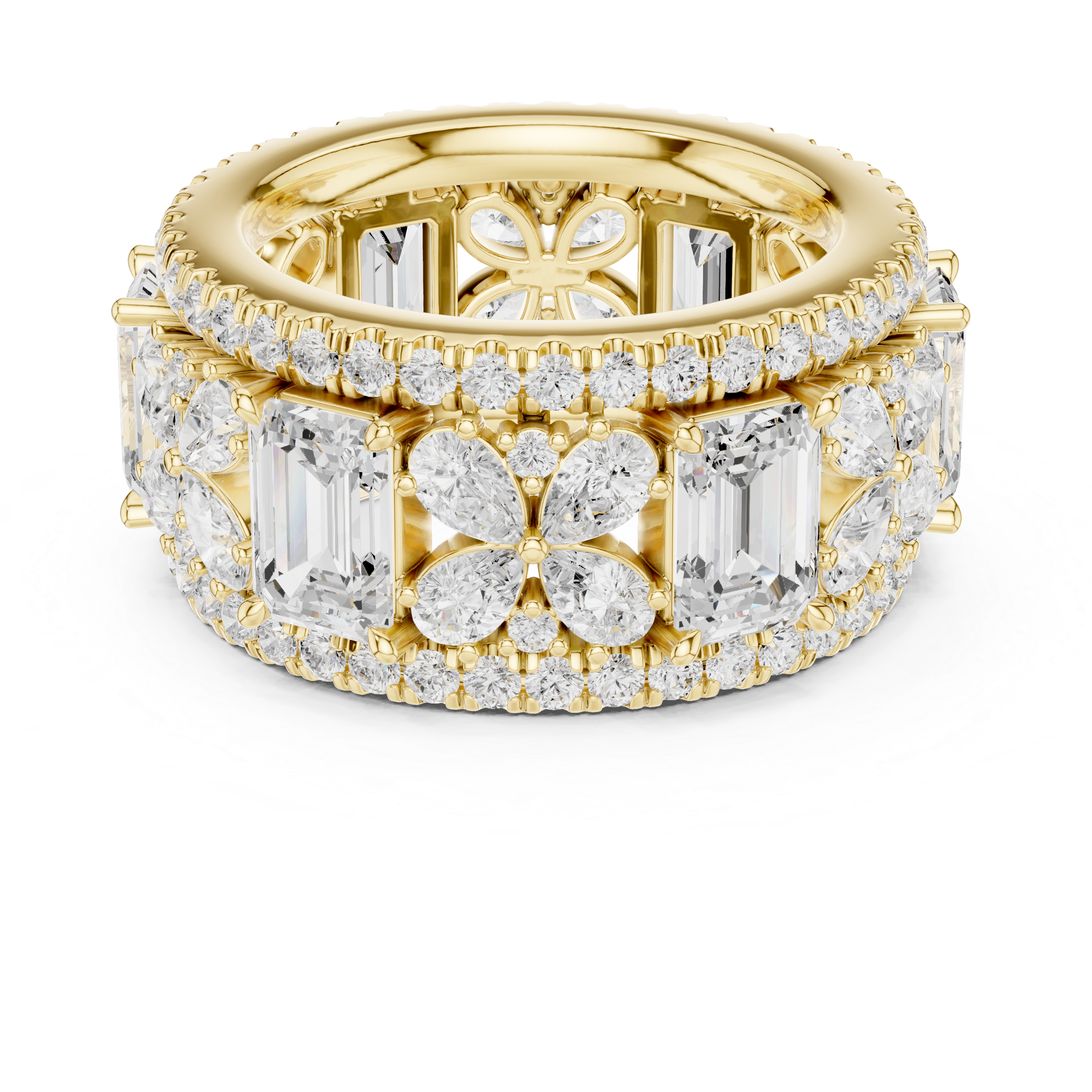 Clover Field Lab Grown Diamond Scroll Work Ring