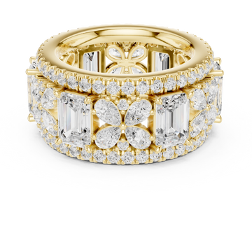 Clover Field Lab Grown Diamond Scroll Work Ring