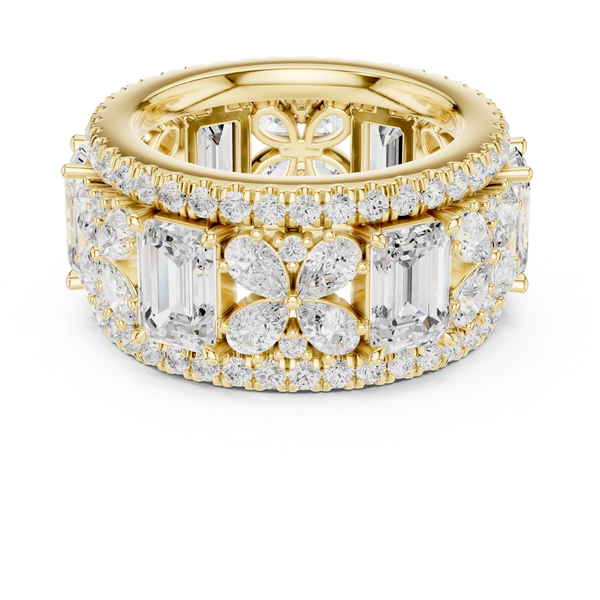 Clover Field Lab Grown Diamond Scroll Work Ring