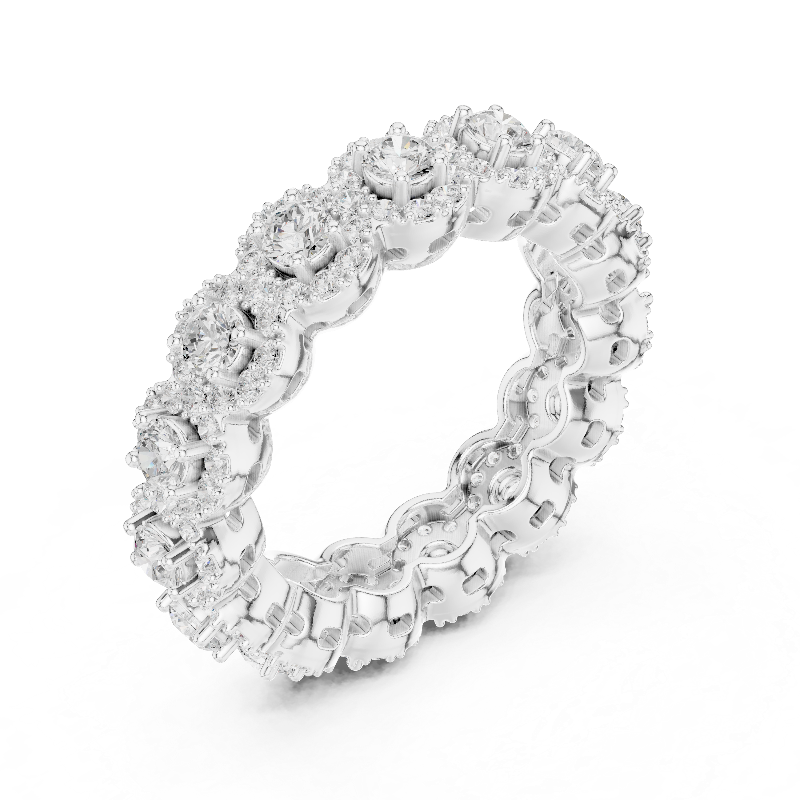 Moon Flower Lab Grown Diamond Bold Geometric Ring