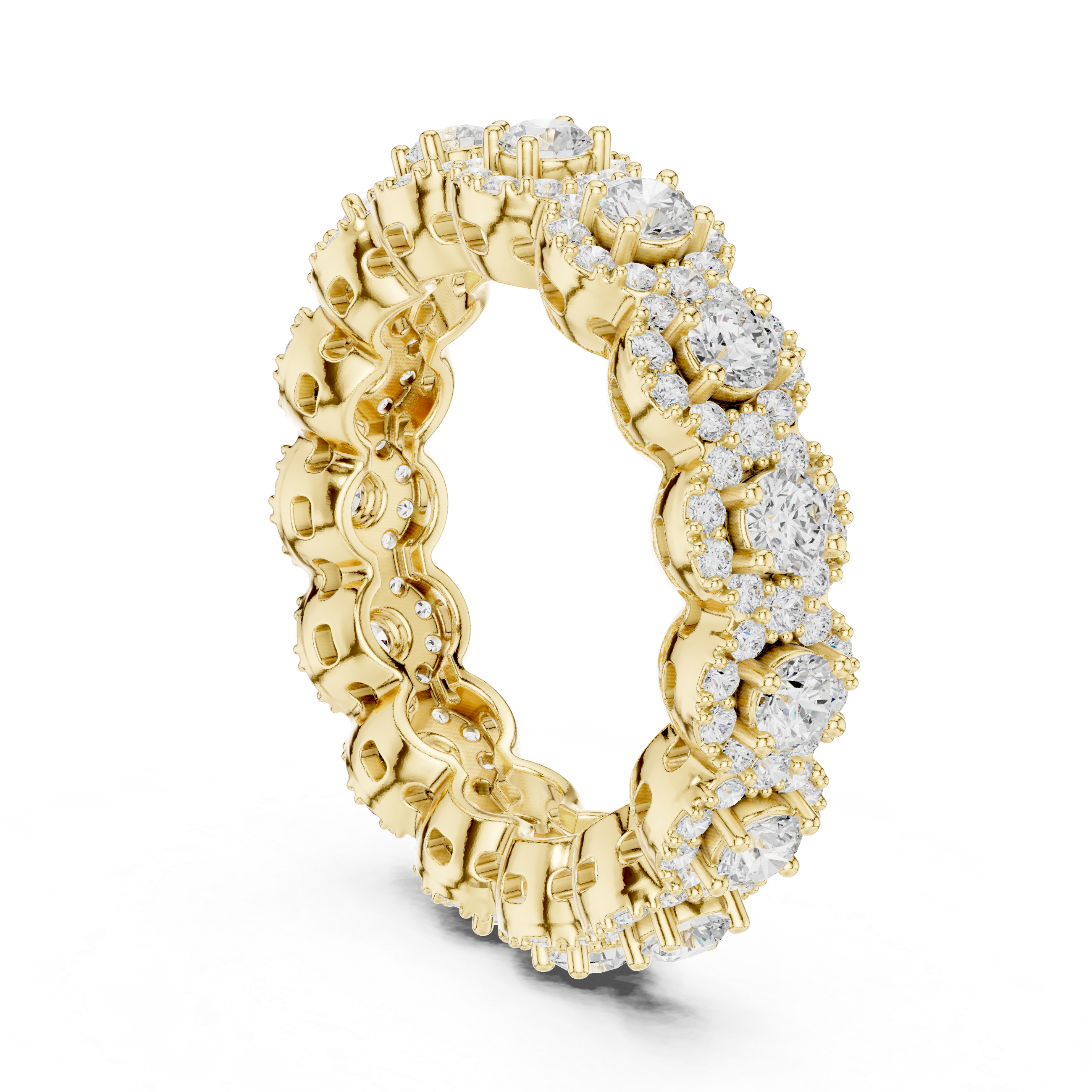 Moon Flower Lab Grown Diamond Bold Geometric Ring