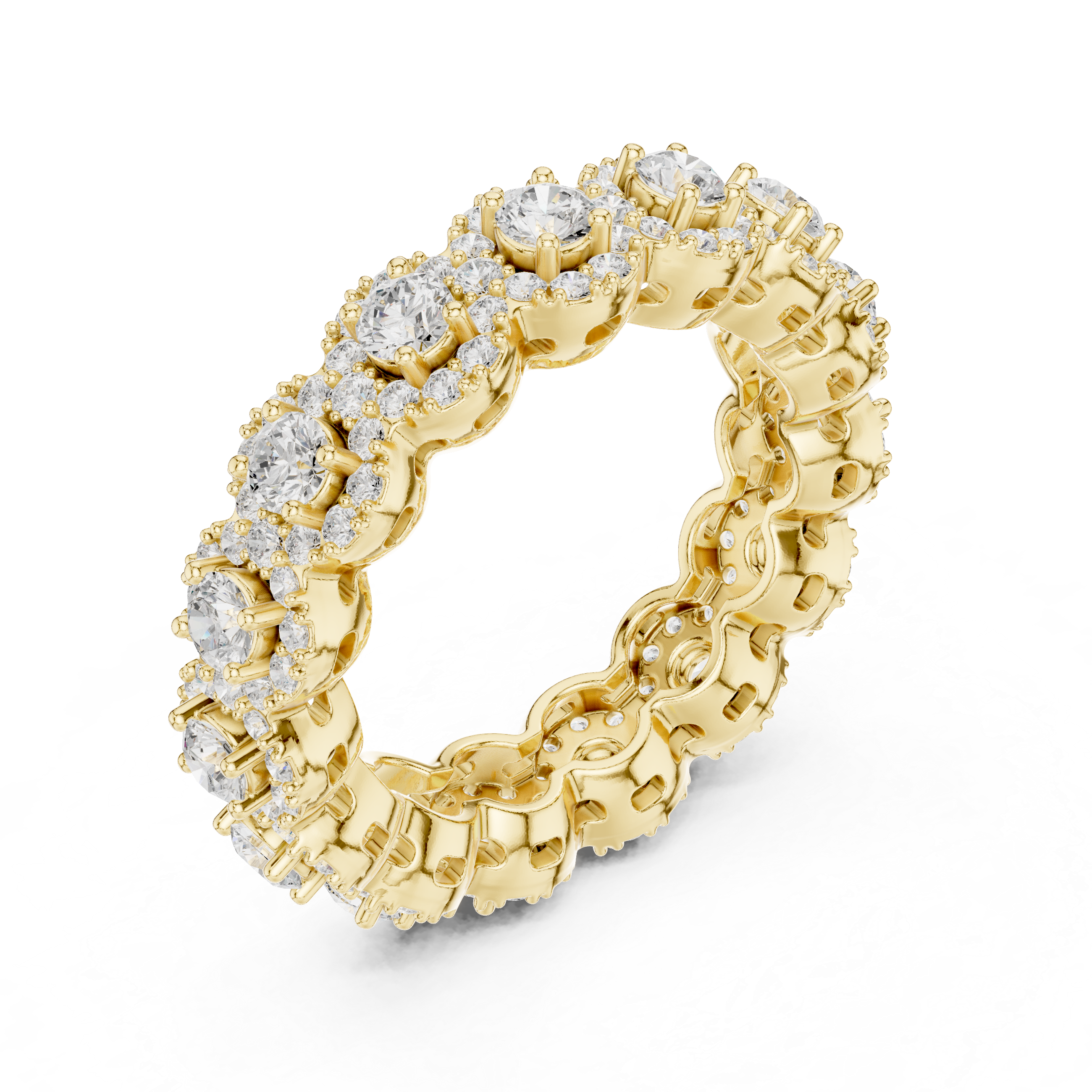 Moon Flower Lab Grown Diamond Bold Geometric Ring