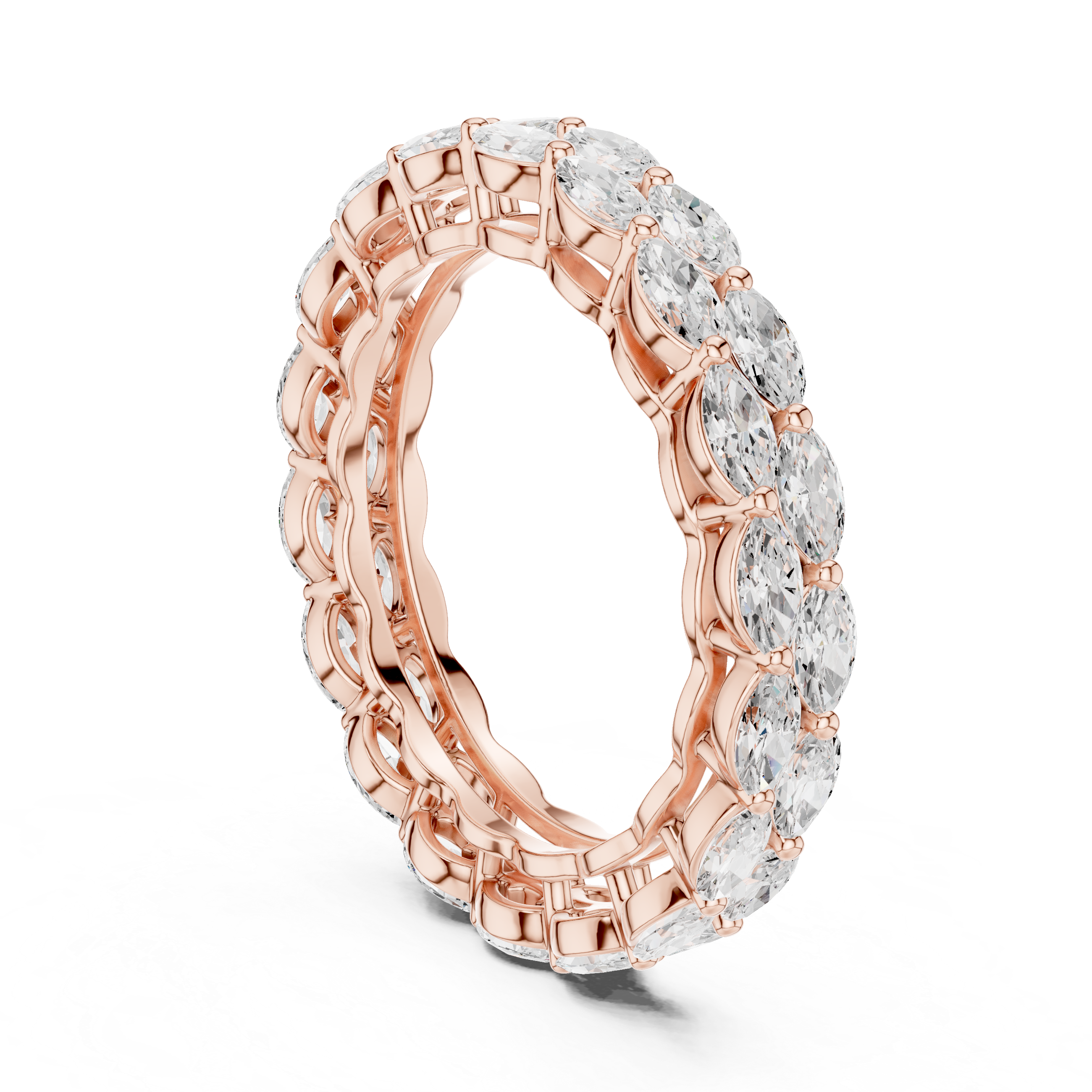 Ivy Vine Lab Grown Diamond Tapered Trio Ring