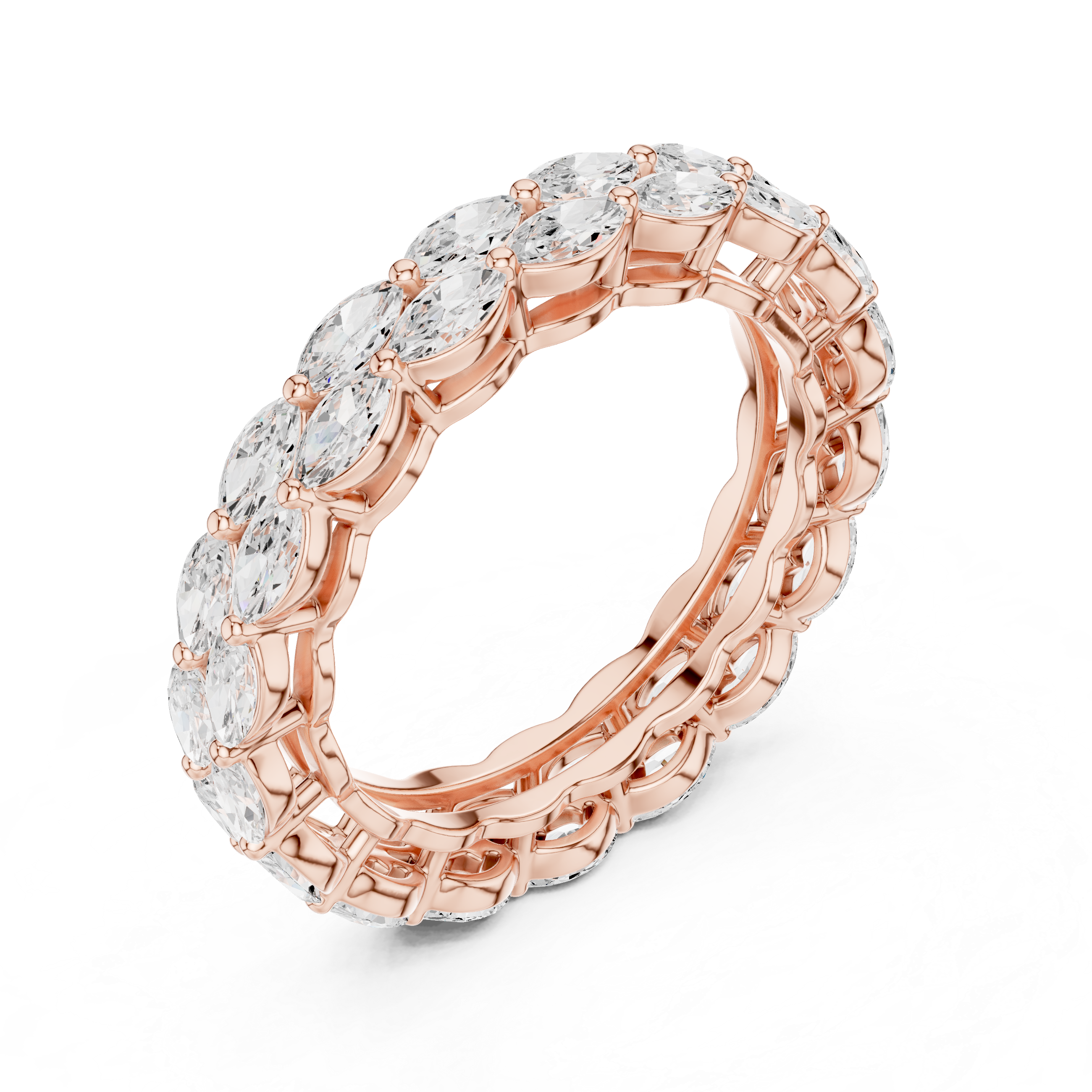 Ivy Vine Lab Grown Diamond Tapered Trio Ring