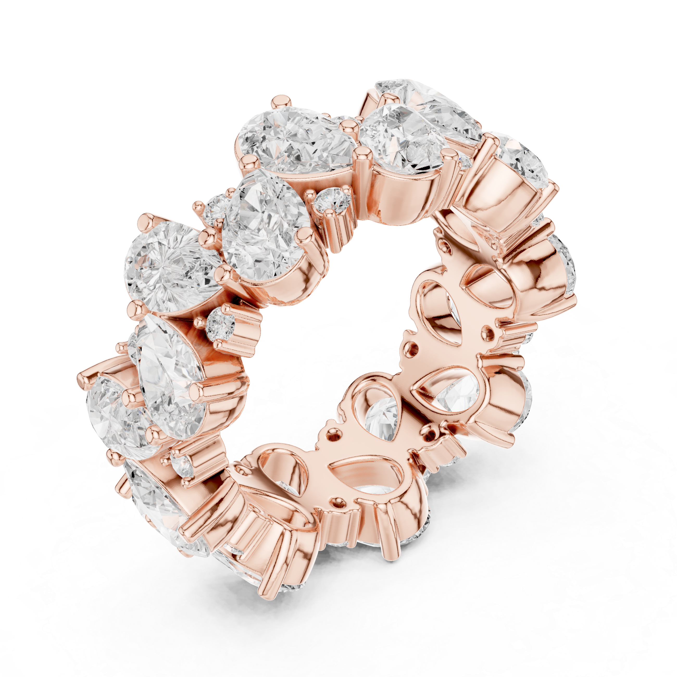 Ocean Trace Lab Grown Diamond Split Shank Ring