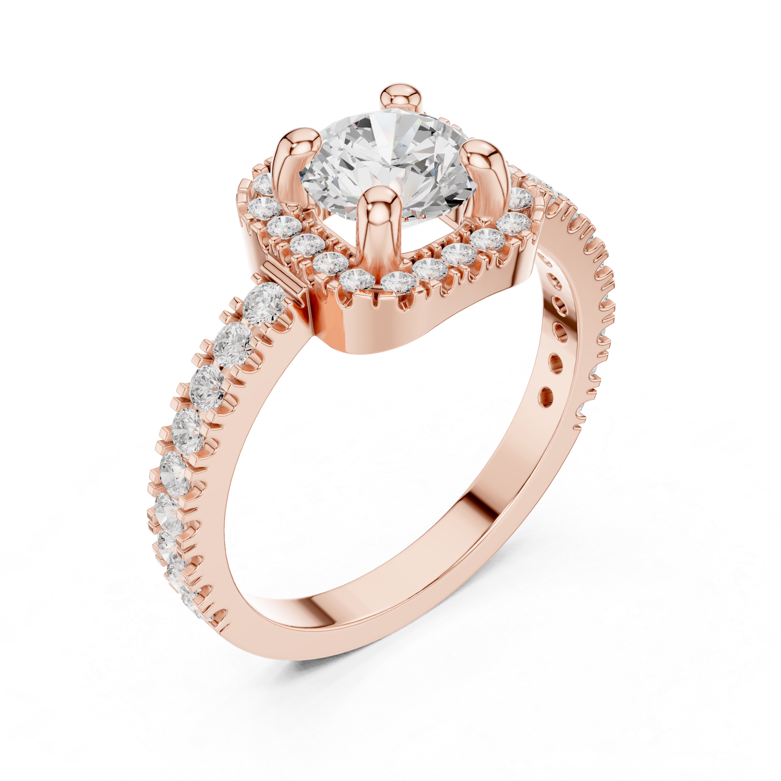 Sage Brush Lab Grown Diamond Floating Halo Ring