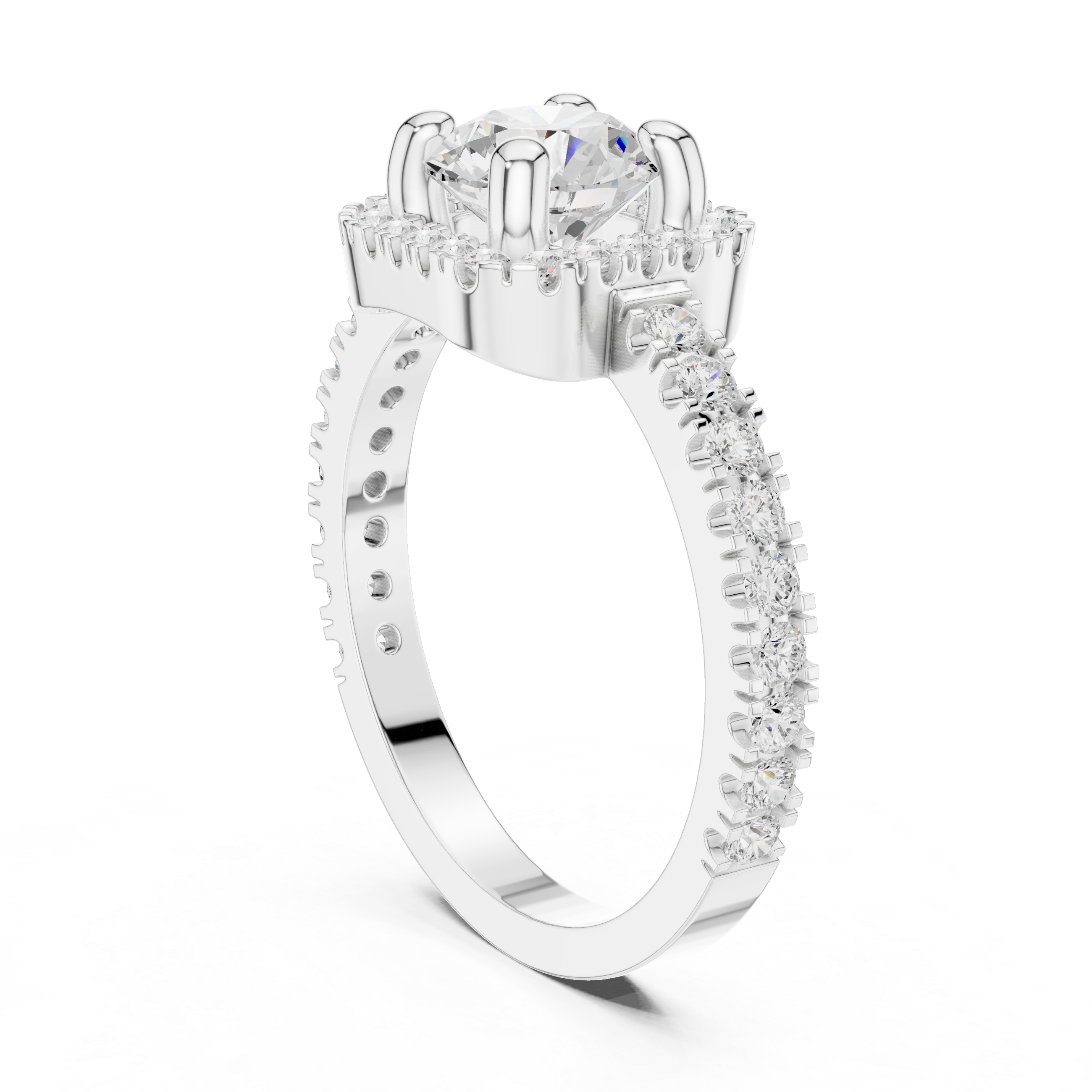 Sage Brush Lab Grown Diamond Floating Halo Ring