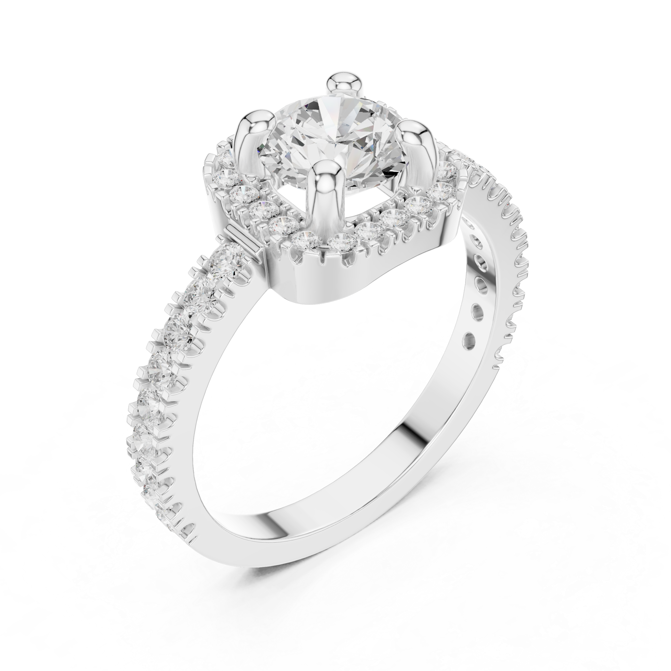 Sage Brush Lab Grown Diamond Floating Halo Ring