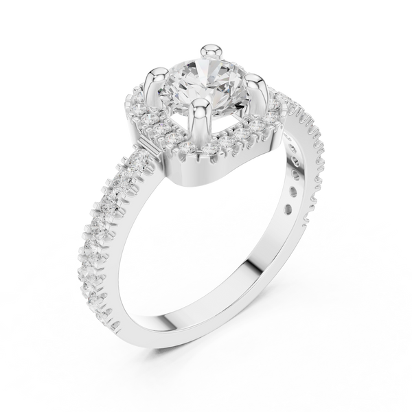 Sage Brush Lab Grown Diamond Floating Halo Ring