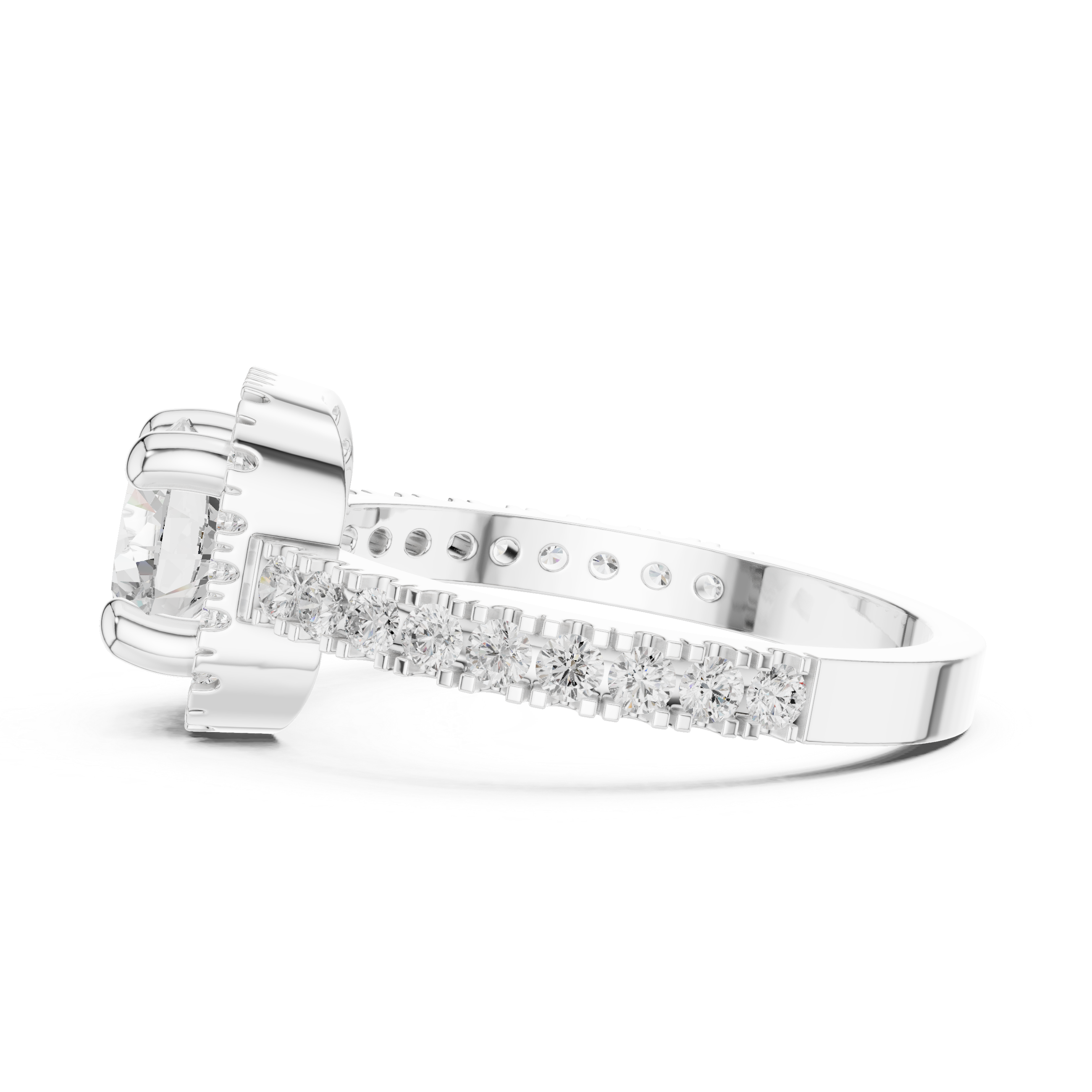 Sage Brush Lab Grown Diamond Floating Halo Ring