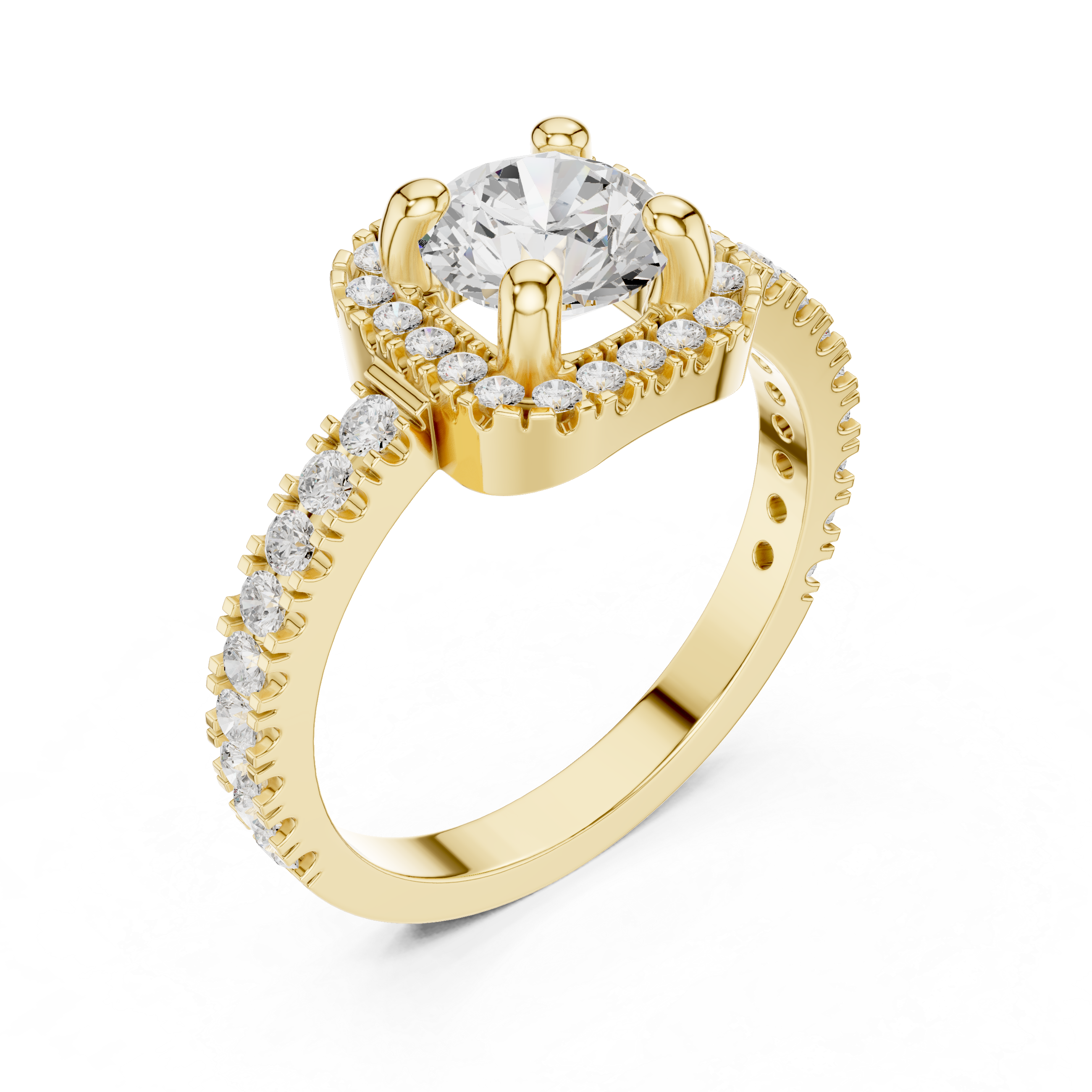 Sage Brush Lab Grown Diamond Floating Halo Ring