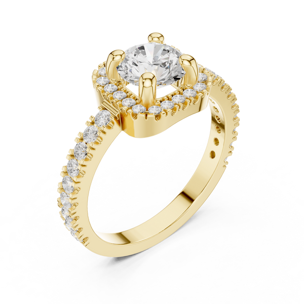 Sage Brush Lab Grown Diamond Floating Halo Ring