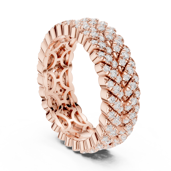 Wheat Sheaf Lab Grown Diamond Teardrop Crown Ring