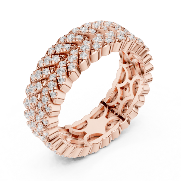 Wheat Sheaf Lab Grown Diamond Teardrop Crown Ring