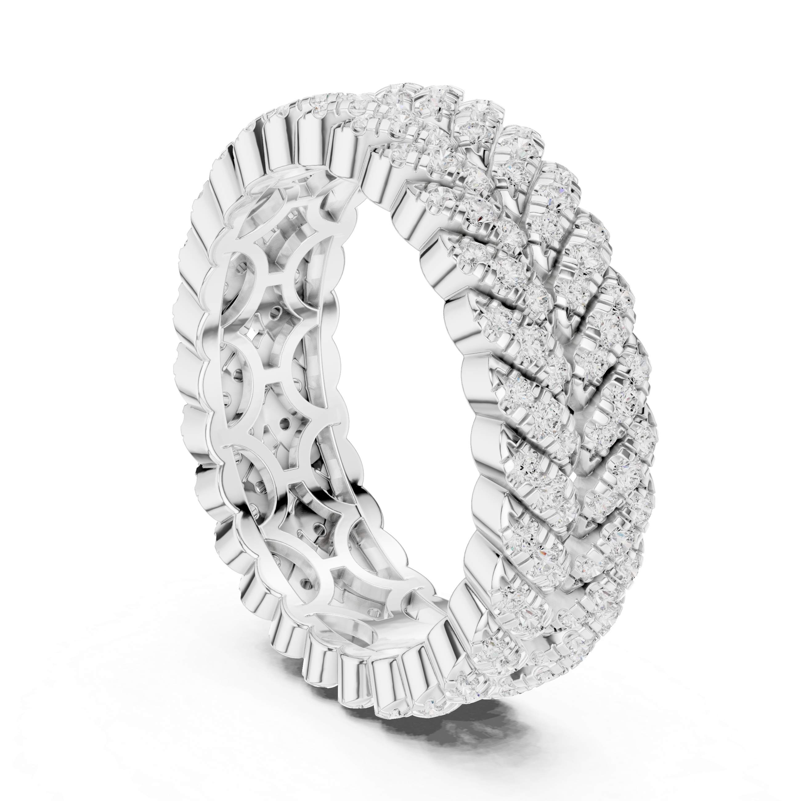 Wheat Sheaf Lab Grown Diamond Teardrop Crown Ring