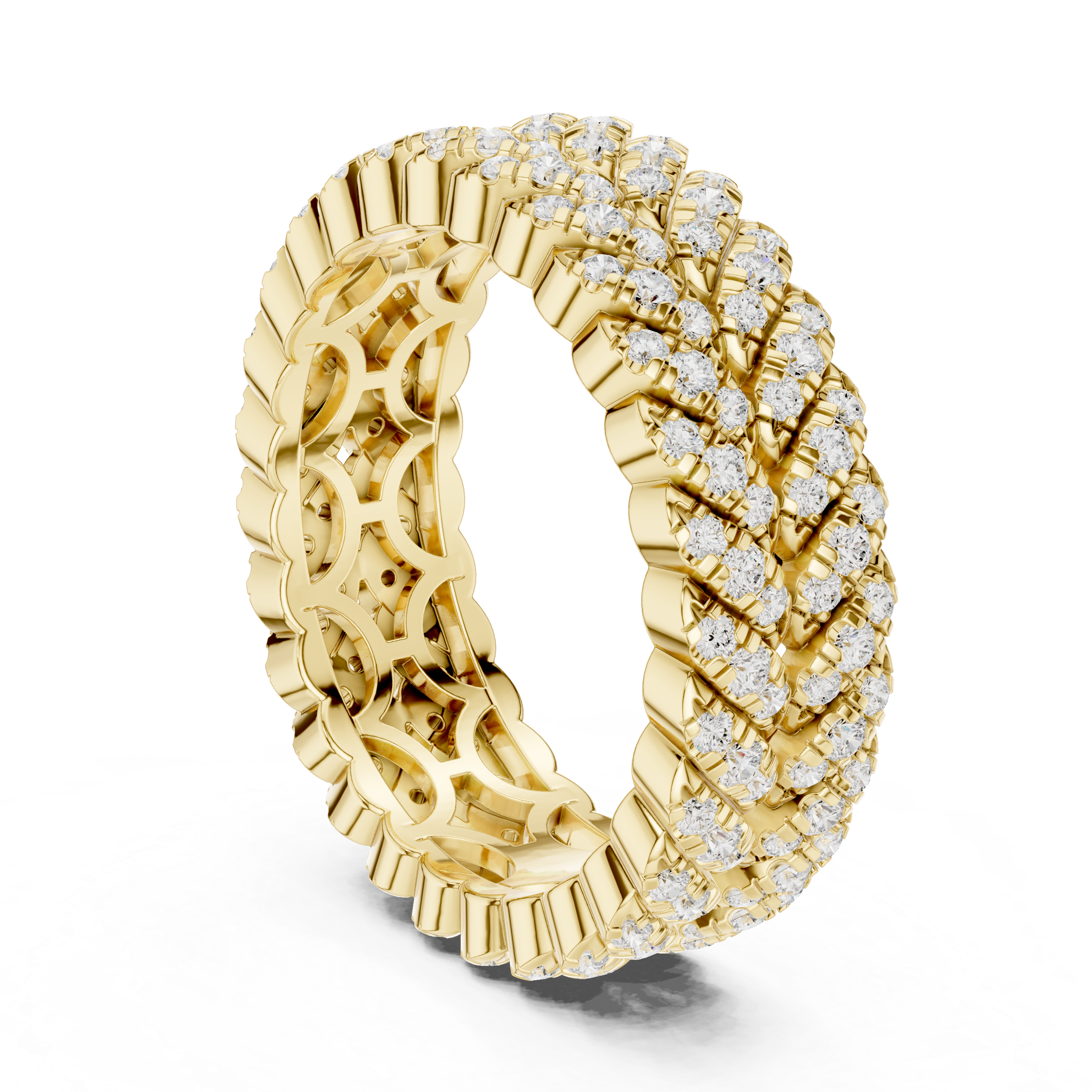 Wheat Sheaf Lab Grown Diamond Teardrop Crown Ring