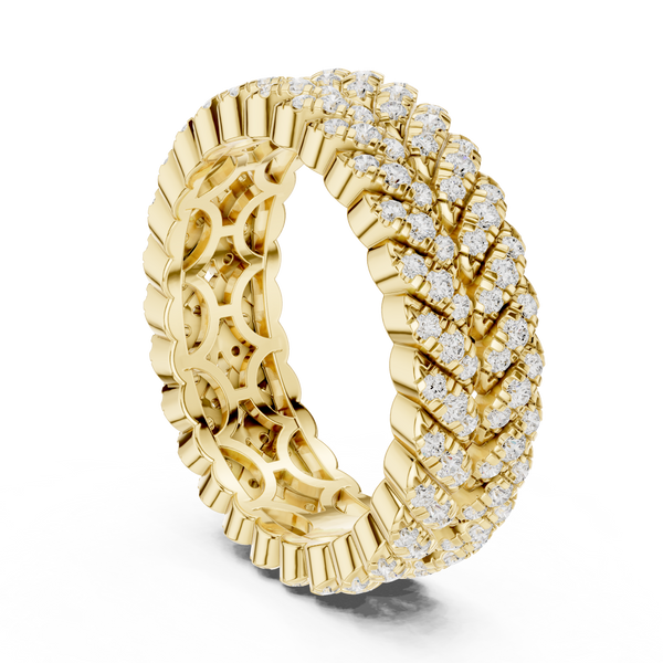 Wheat Sheaf Lab Grown Diamond Teardrop Crown Ring