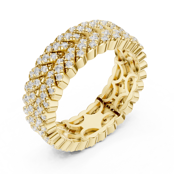 Wheat Sheaf Lab Grown Diamond Teardrop Crown Ring