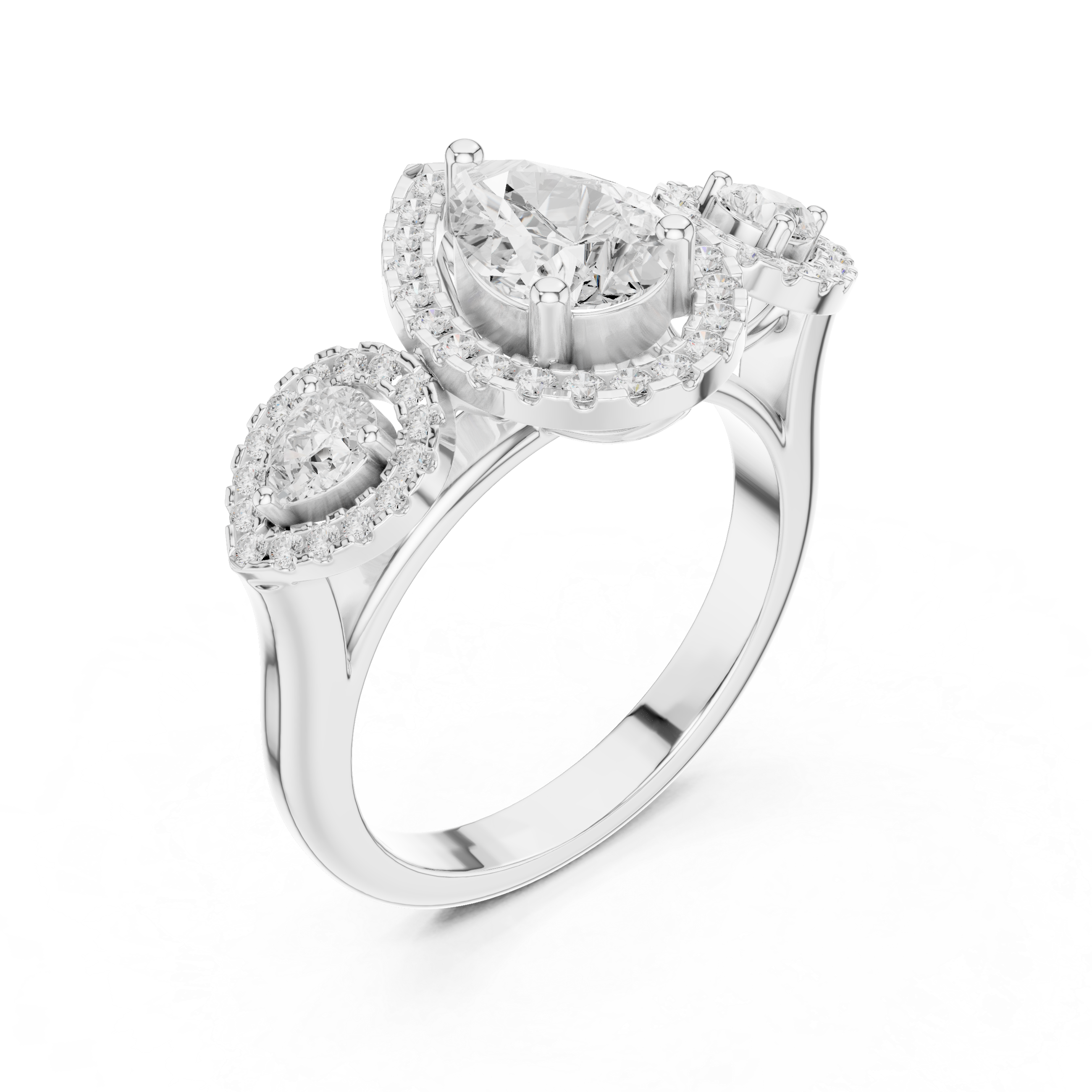 Rose Thorns Lab Grown Diamond Pointed Chevron Ring