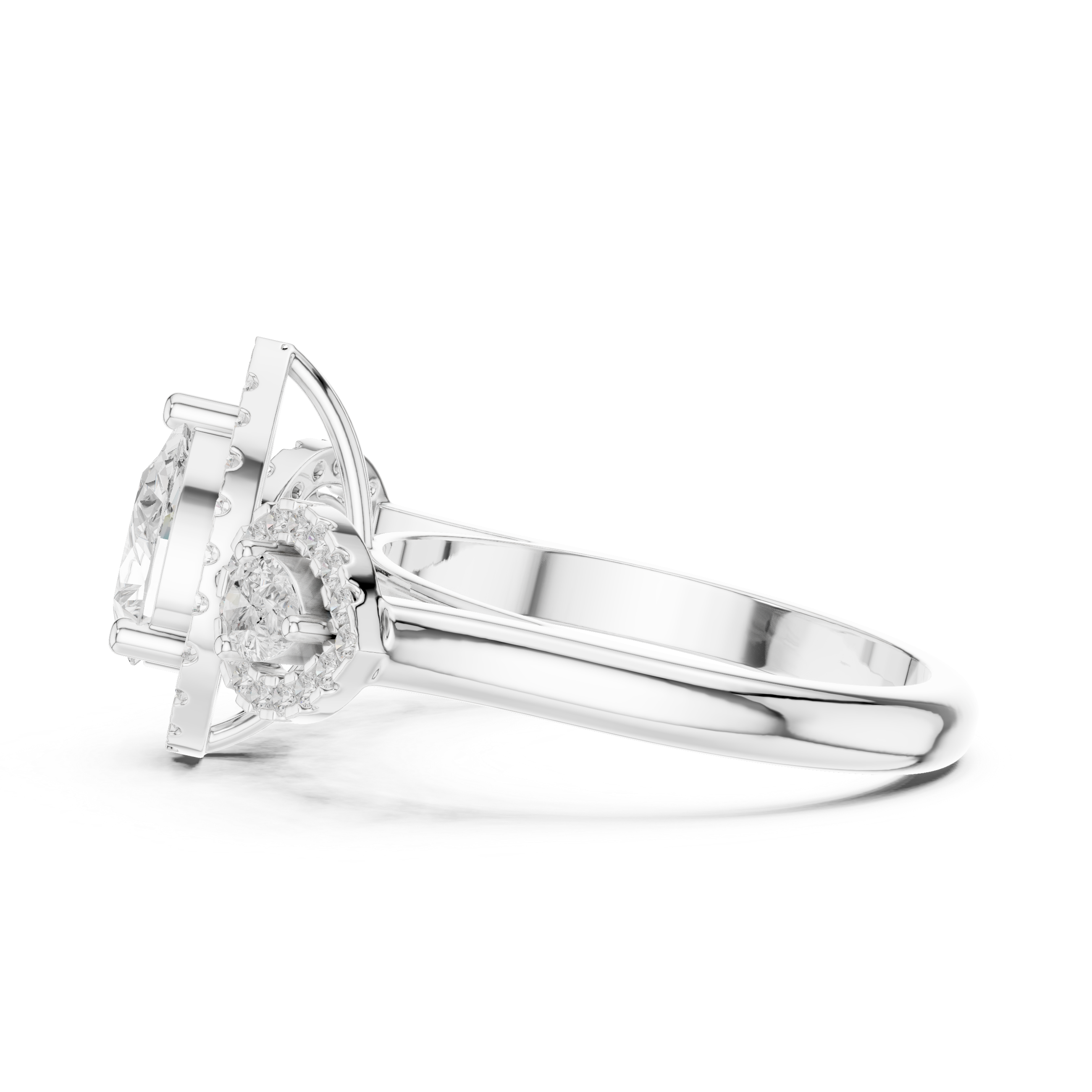Rose Thorns Lab Grown Diamond Pointed Chevron Ring