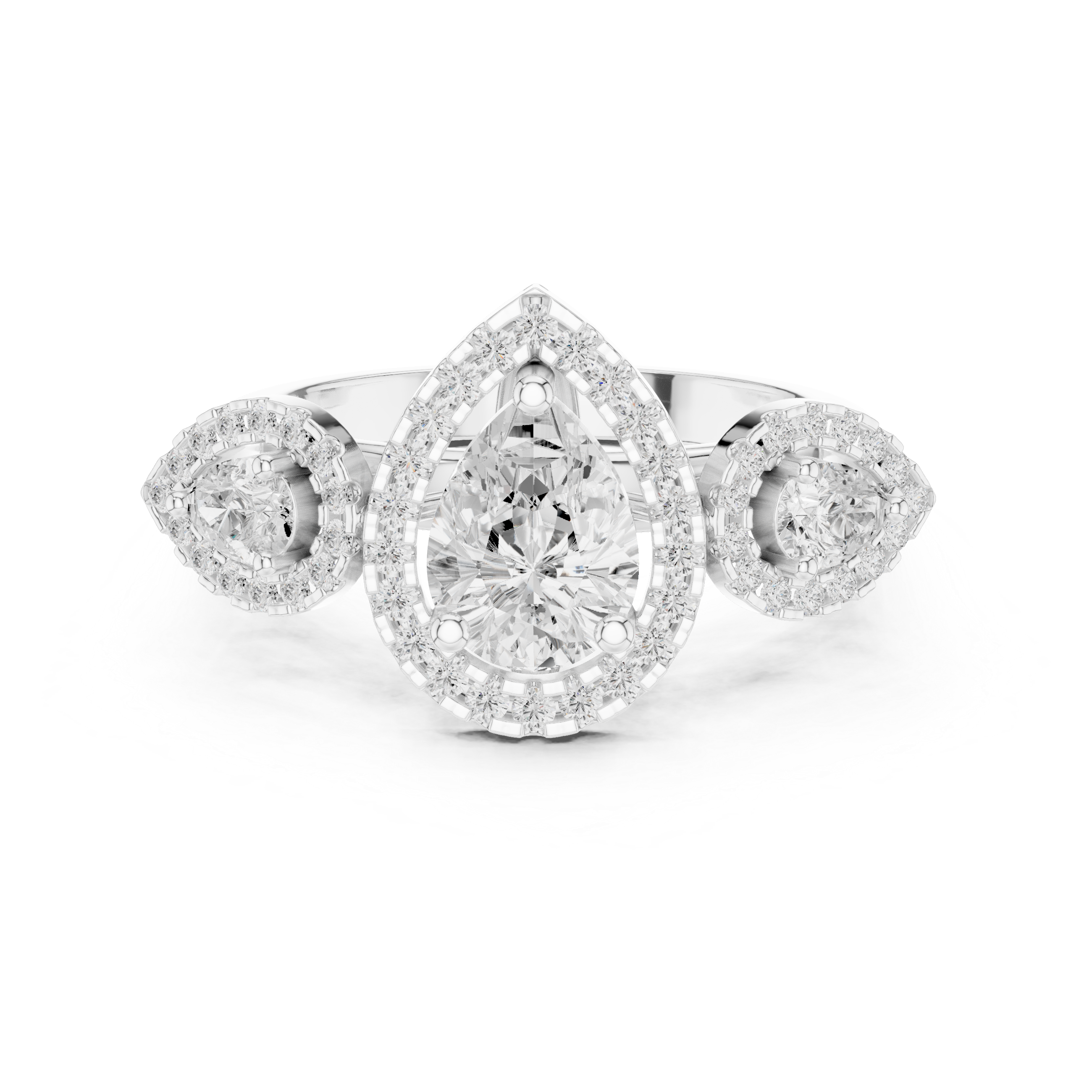 Rose Thorns Lab Grown Diamond Pointed Chevron Ring